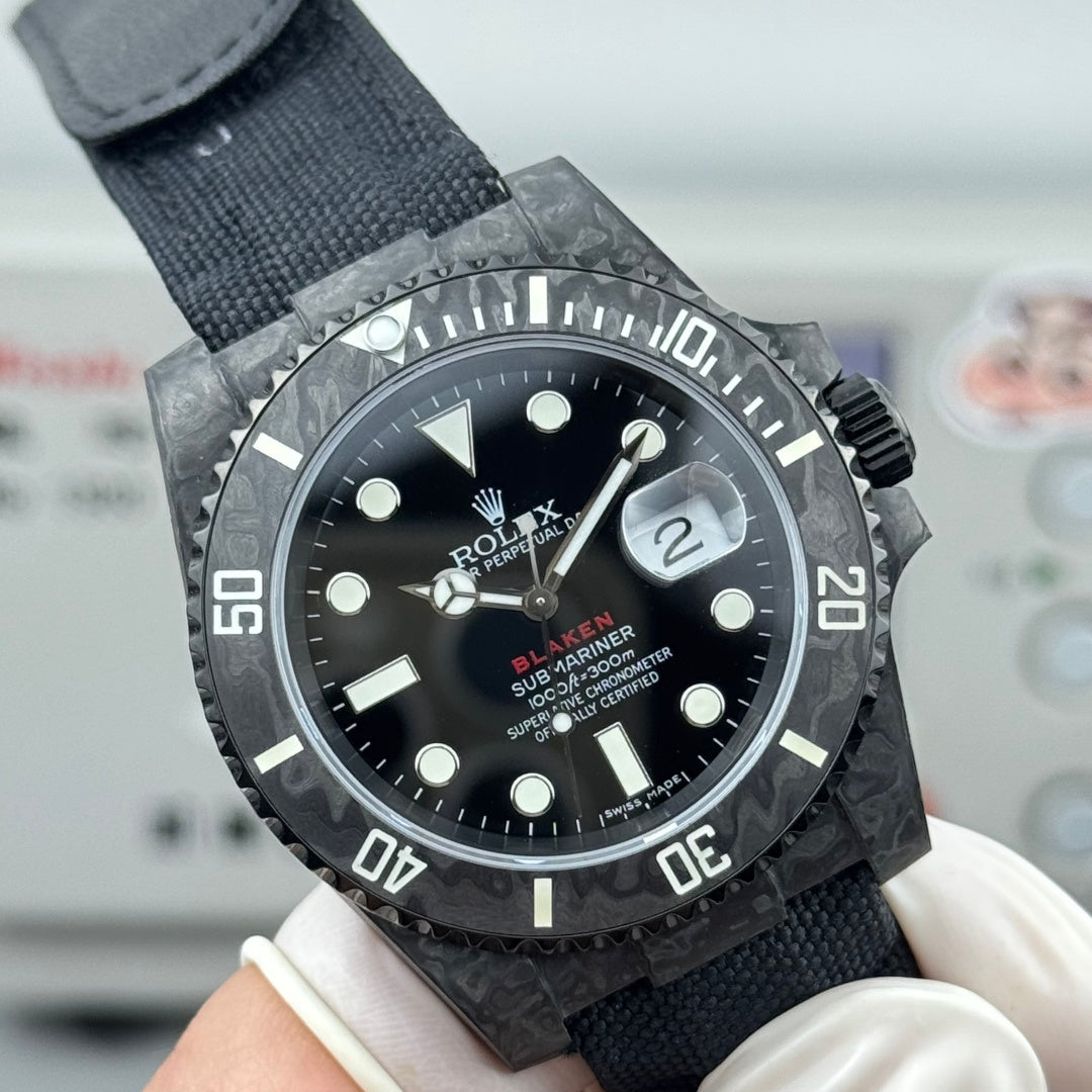 Rolex Submariner Date Custom Carbon Black