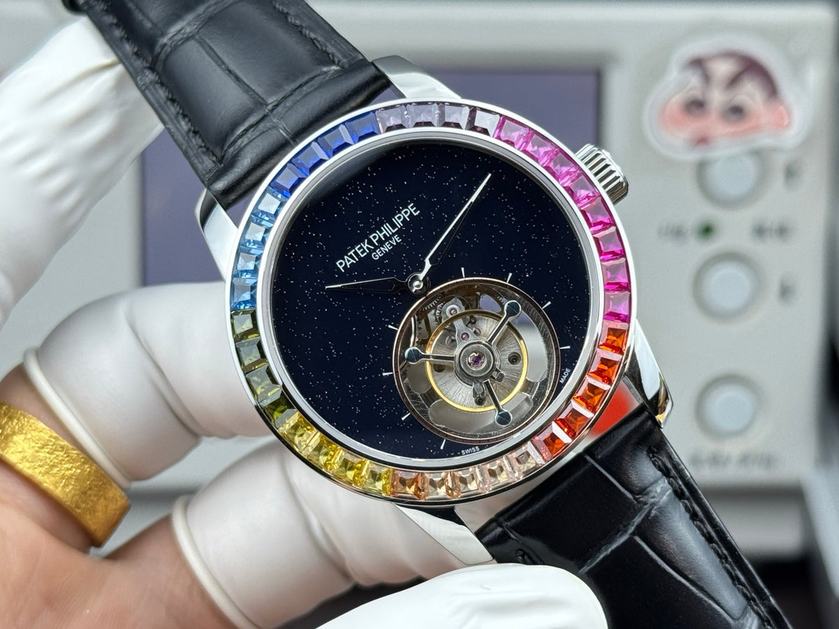 Patek Philippe Grand Complications Sky Moon Tourbillon 42mm Steel Case Rainbow Benzel