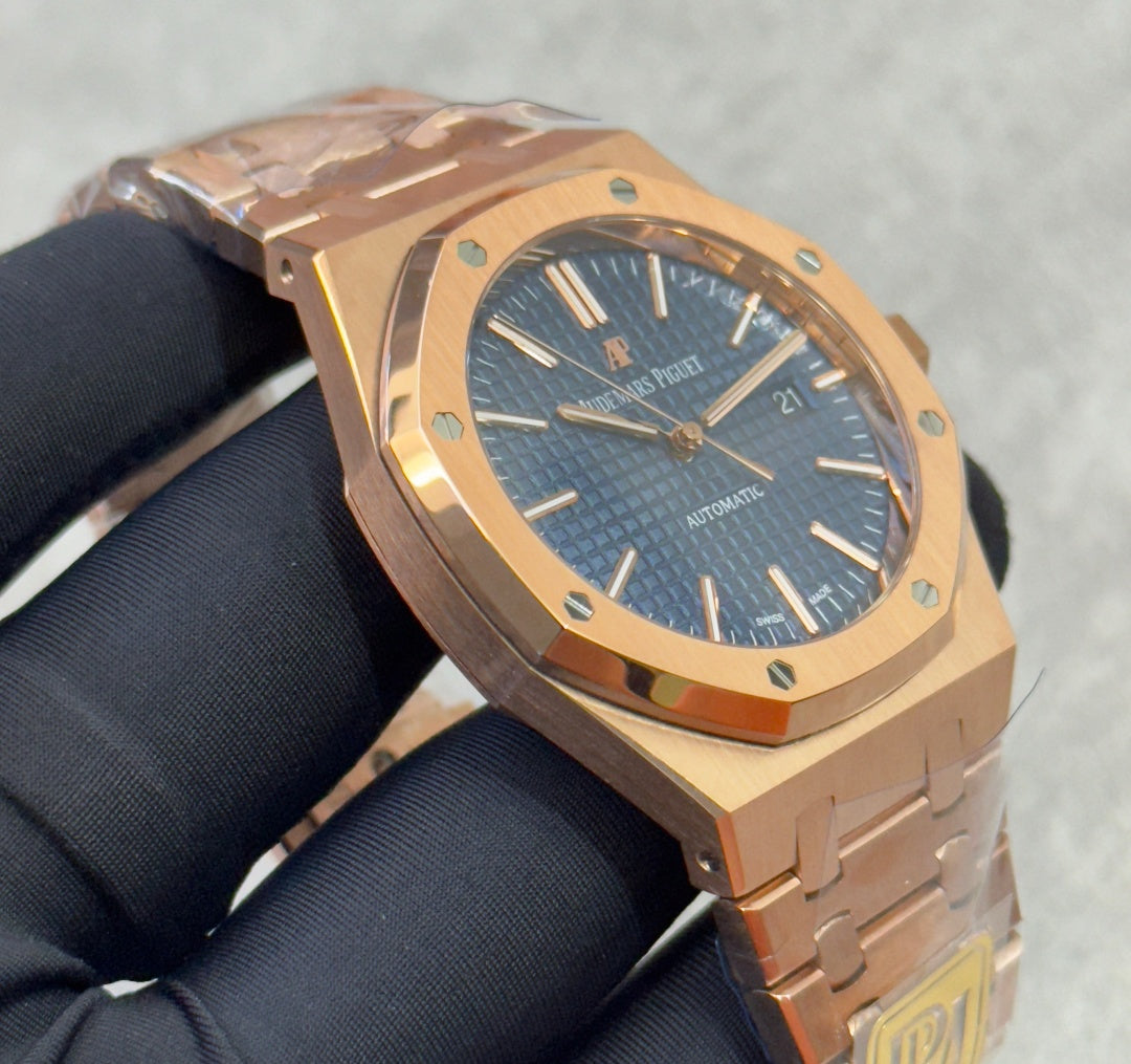 Audemars Piguet Royal Oak Selfwinding Rose Gold 41mm 15400OR Blue Dial
