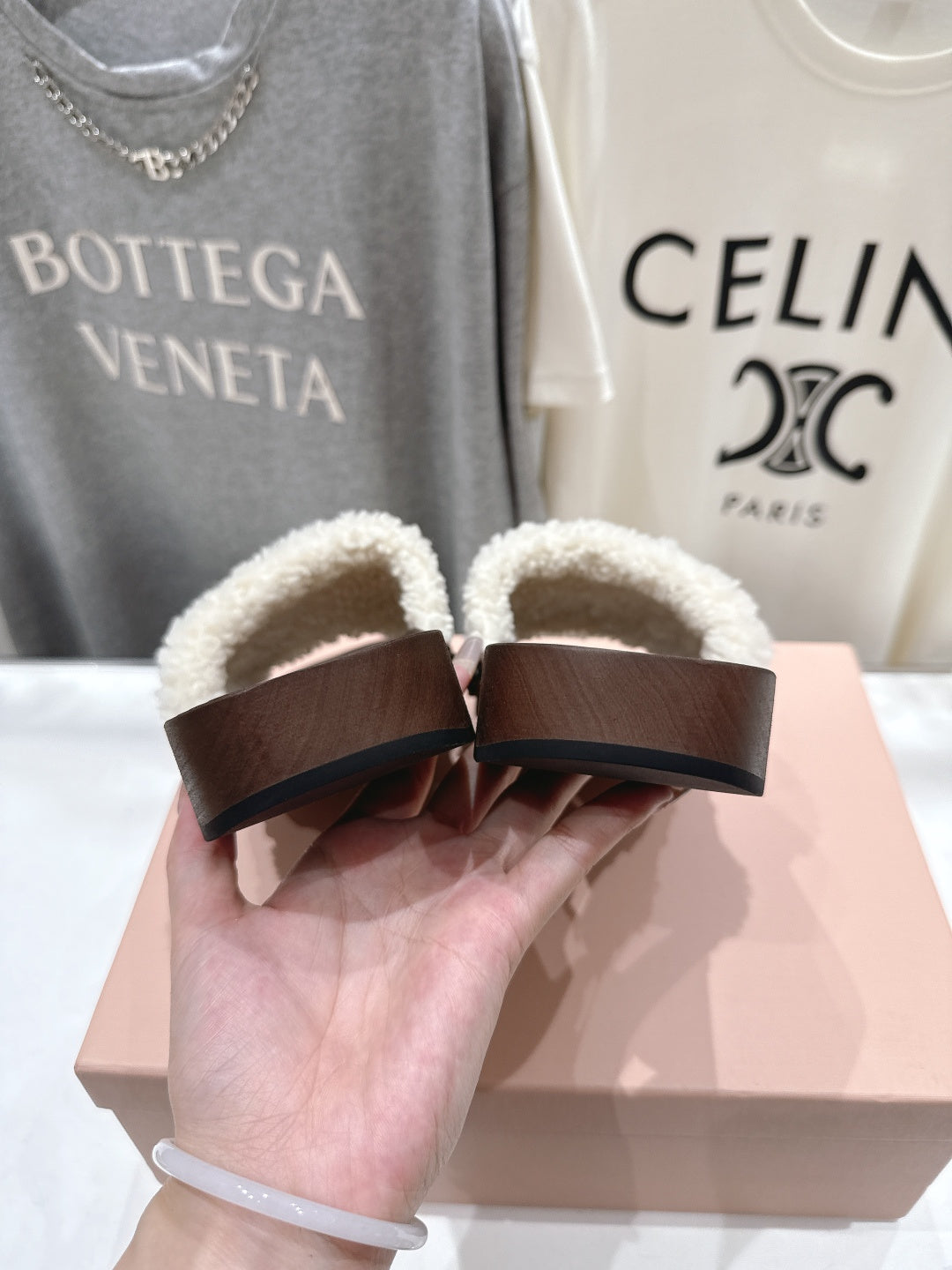 Miu Miu 2026 Faux Fur Trim Sandals Suede 151086