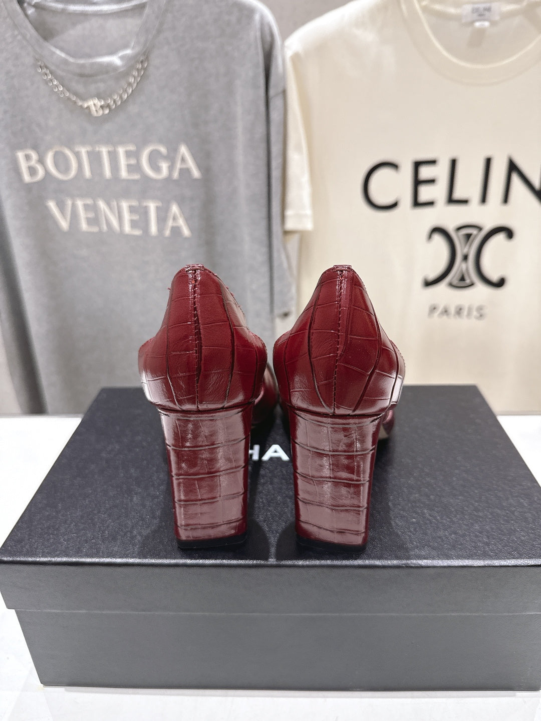 Channel 2026 Embossed Patent Calfskin 85mm Pumps 896437