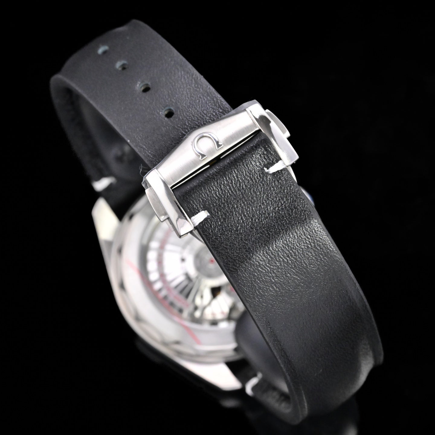 Omega Seamaster 150M Aqua Terra Observatory 39mm Blue Dial Black Leather Strap