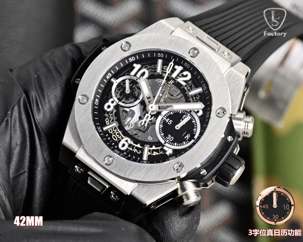 Hublot Big Bang Unico Titanium 42mm Watch with Black Rubber Strap