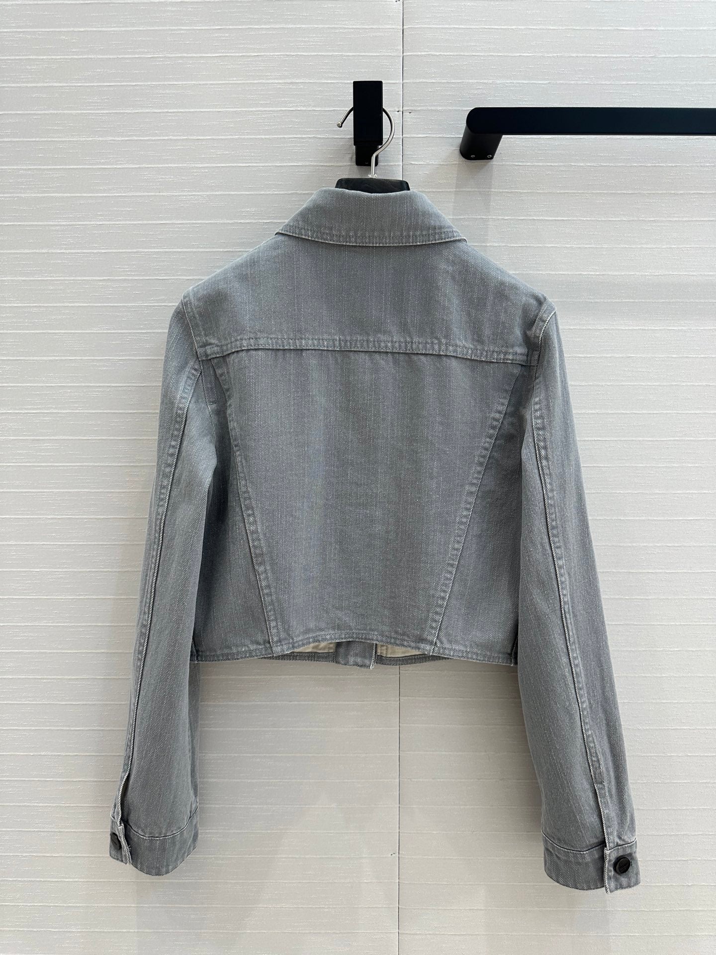Fendi 25 Denim Jacket Gray Cotton