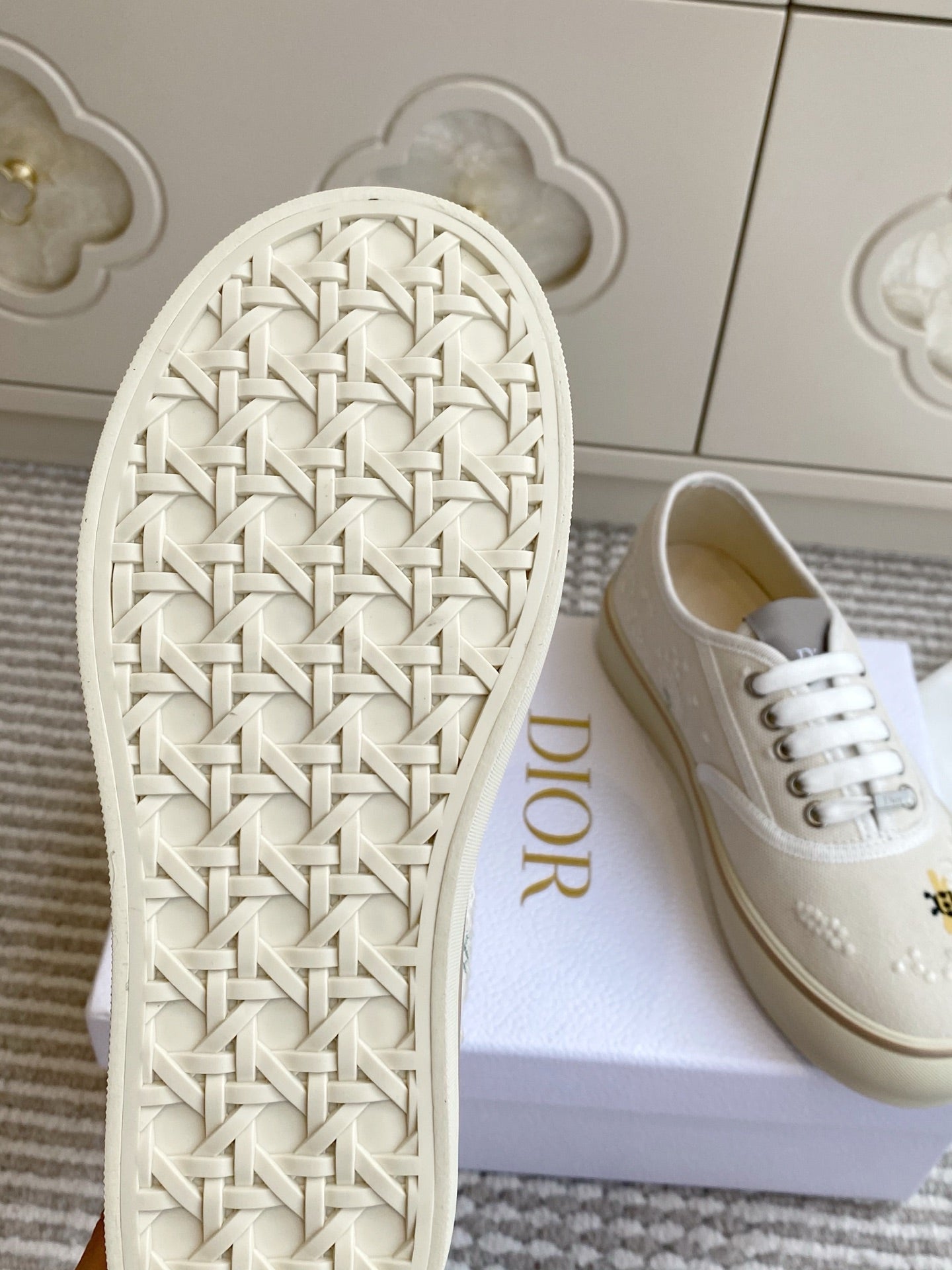 Dior 2026 Embroidered Sneakers Canvas 933295
