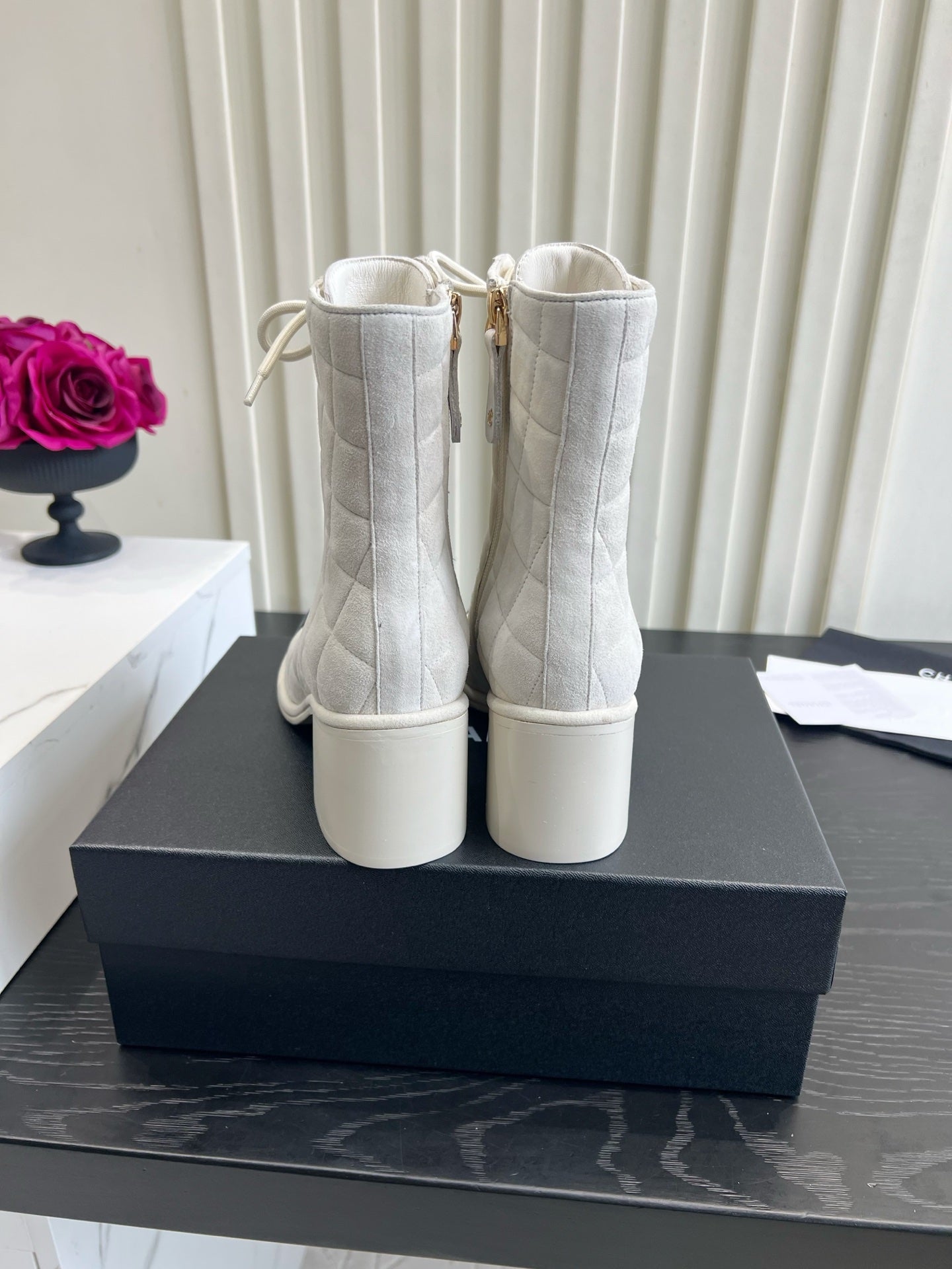 Chanel 2026 Lace-Up Ankle Boots Suede 977320