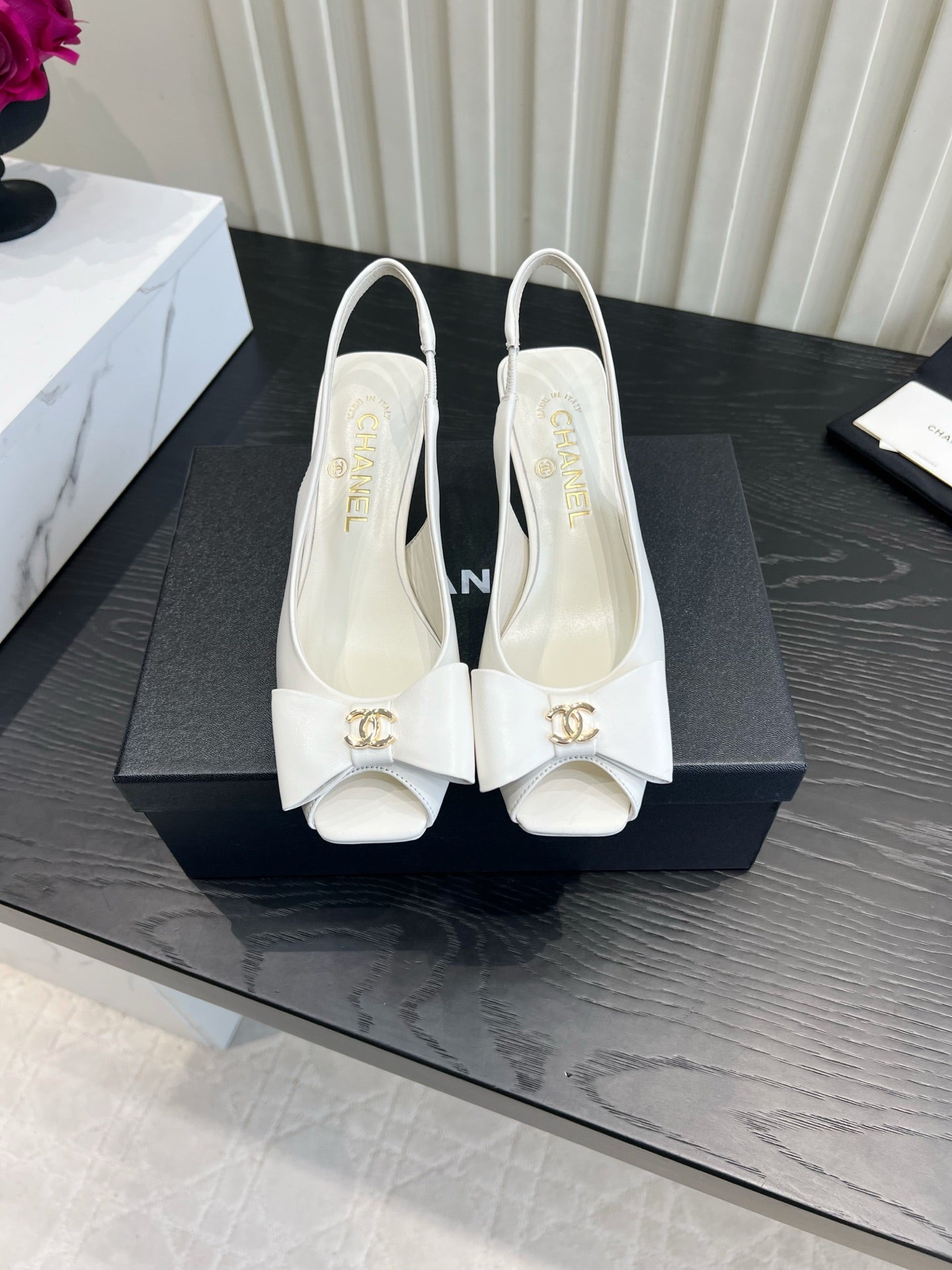 Chanel 2026 Bow-Tie Sandals 60mm Suede Sheepskin 977148
