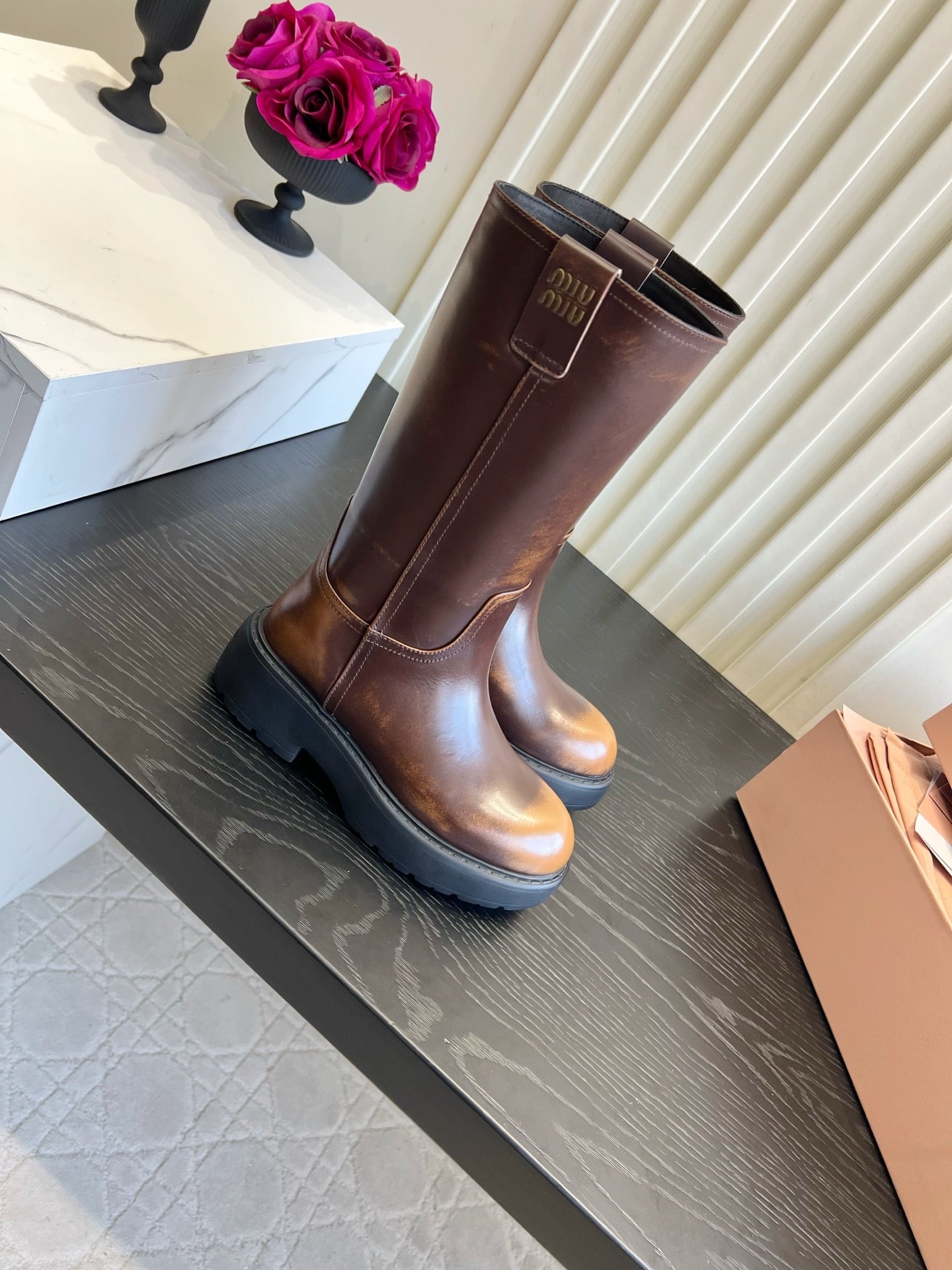 Miu Miu 2026 Fume Boots Cowhide 977054