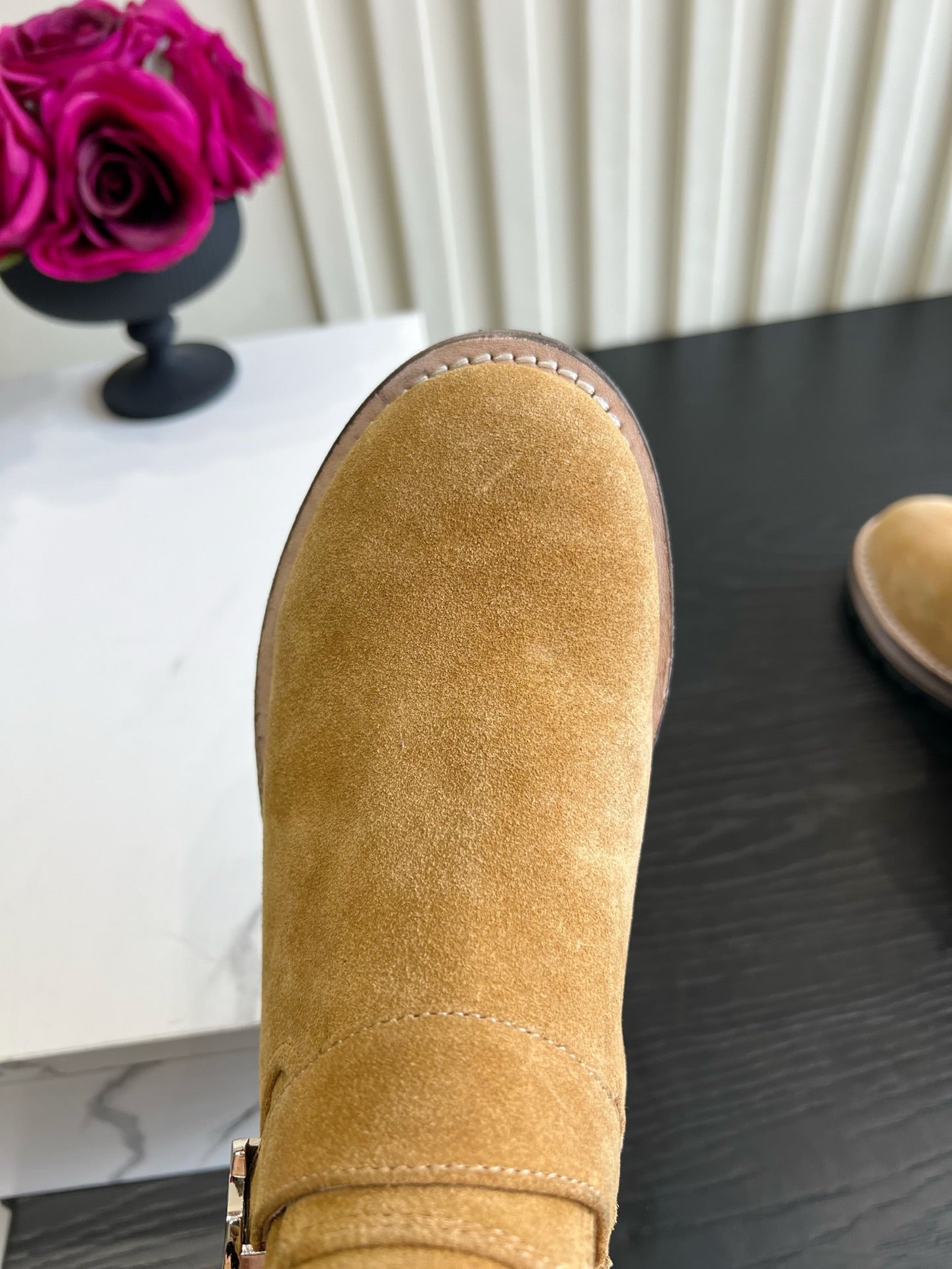Chanel 2026 Mid-Calf Boots Suede Cowhide 977204
