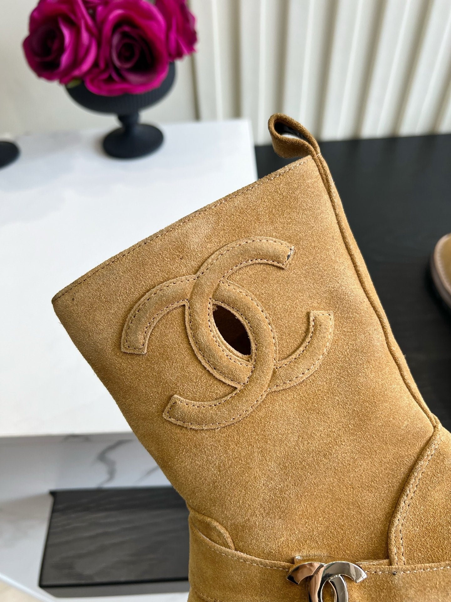Chanel 2026 Mid-Calf Boots Suede Cowhide 977204