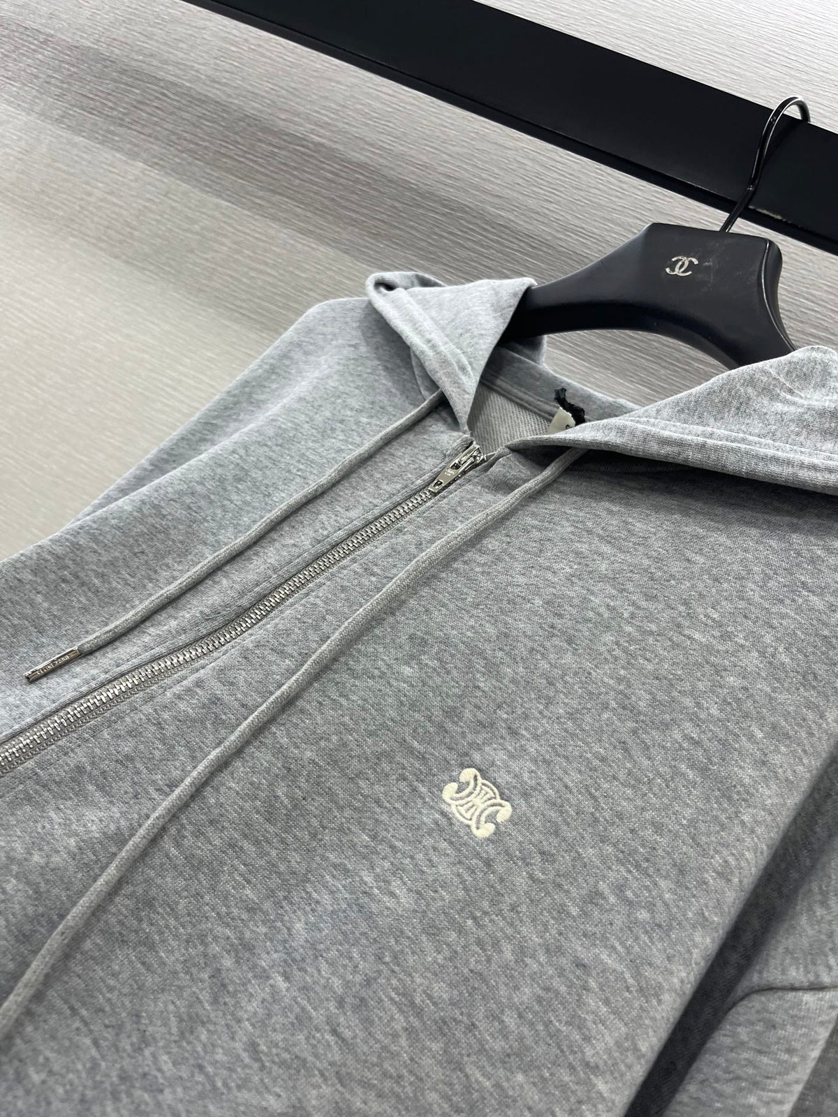 Celine 25 Hoodie Grey Cotton 299772