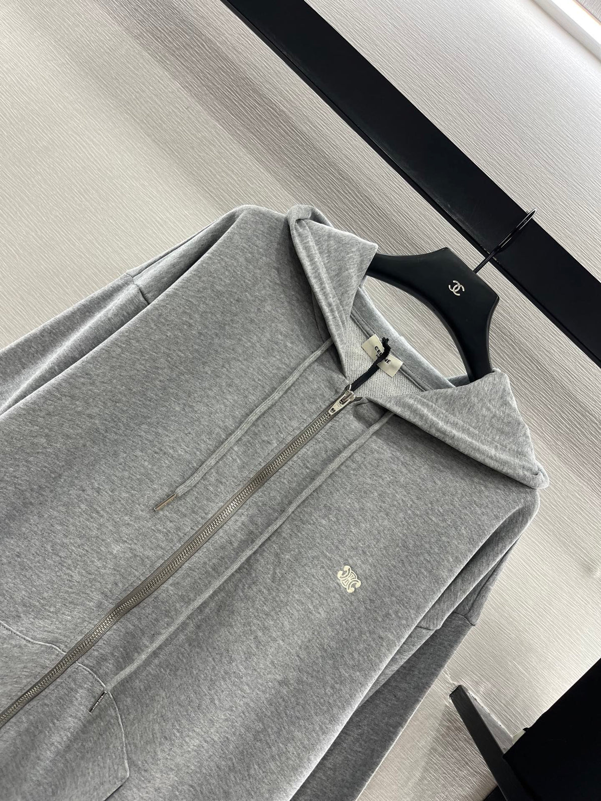 Celine 25 Hoodie Grey Cotton 299772