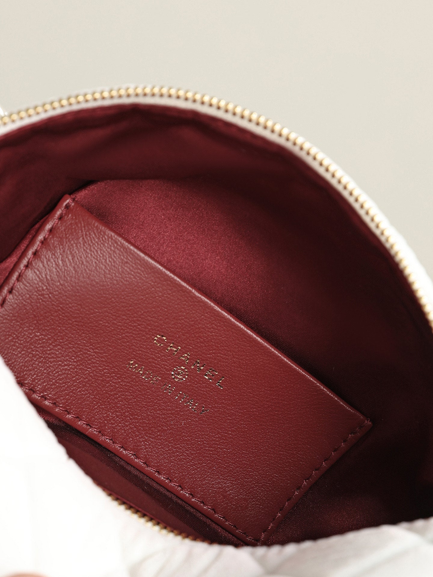Chanel 2026 Clutch With Strap 23.5cm White Velvet Leather