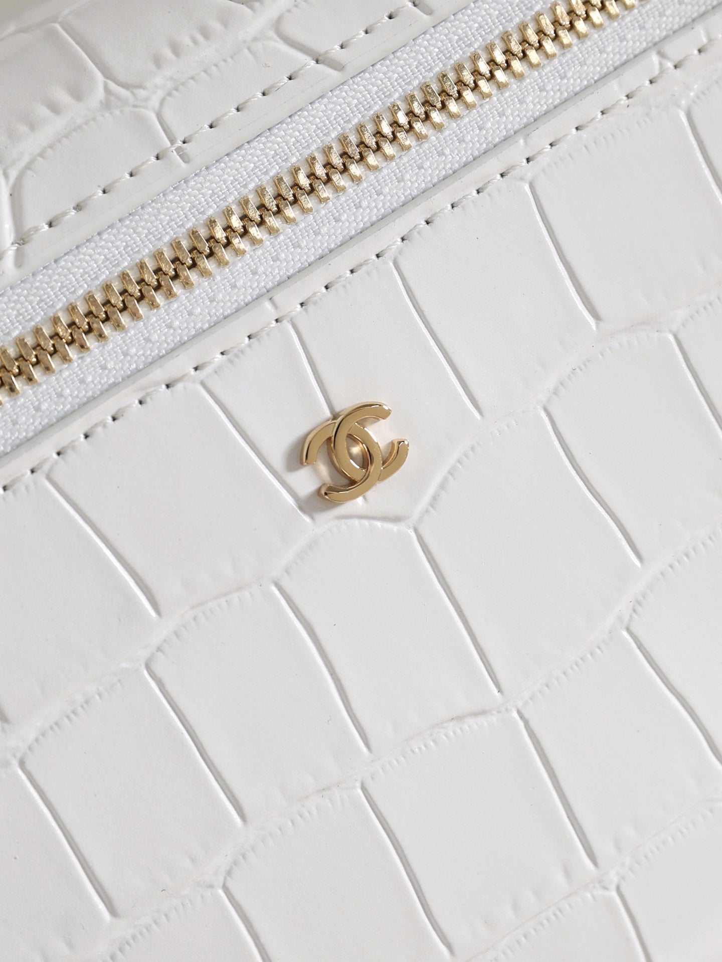 Chanel 2026 Crocodile Embossed Vanity Bag 25cm Leather