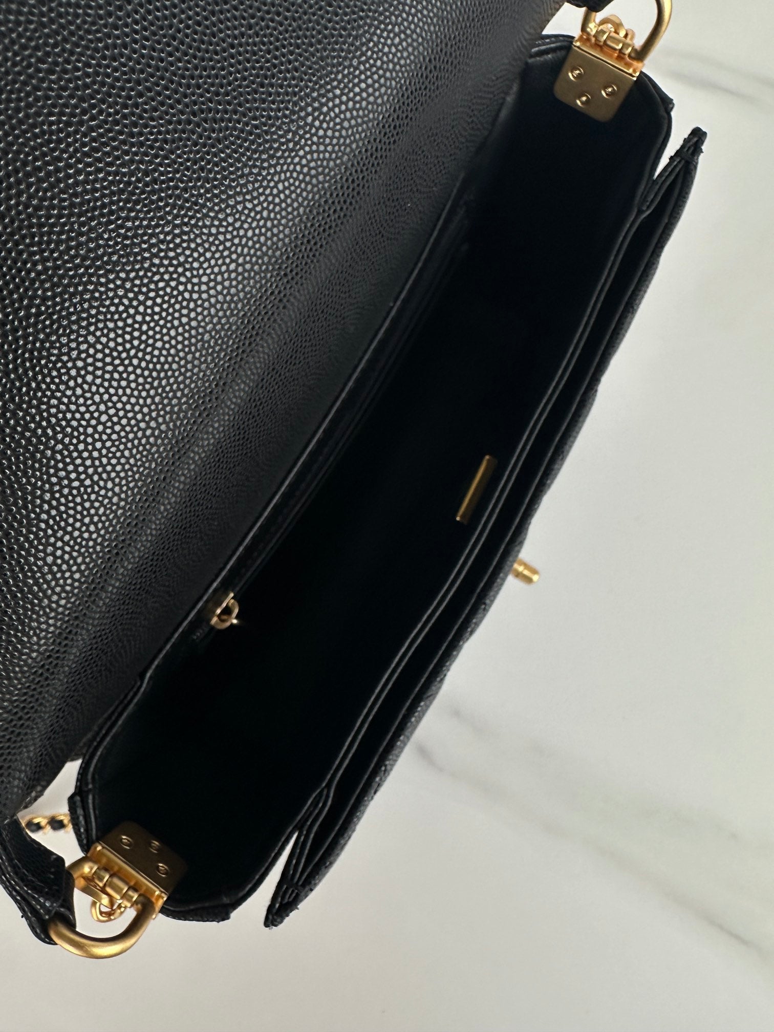 Chanel 2026 Flap Bag with Top Handle Gum-grain Cowhide