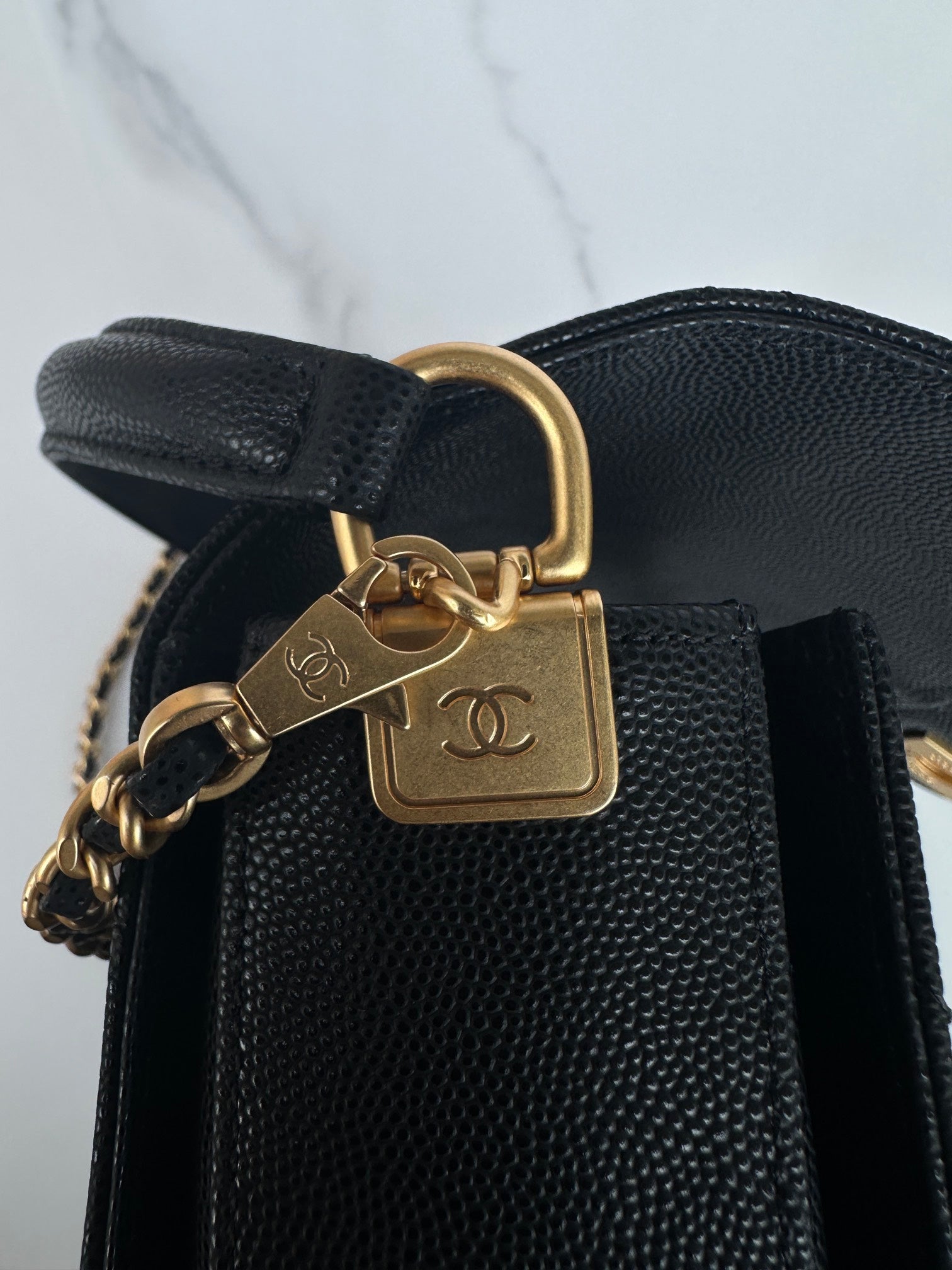 Chanel 2026 Flap Bag with Top Handle Gum-grain Cowhide