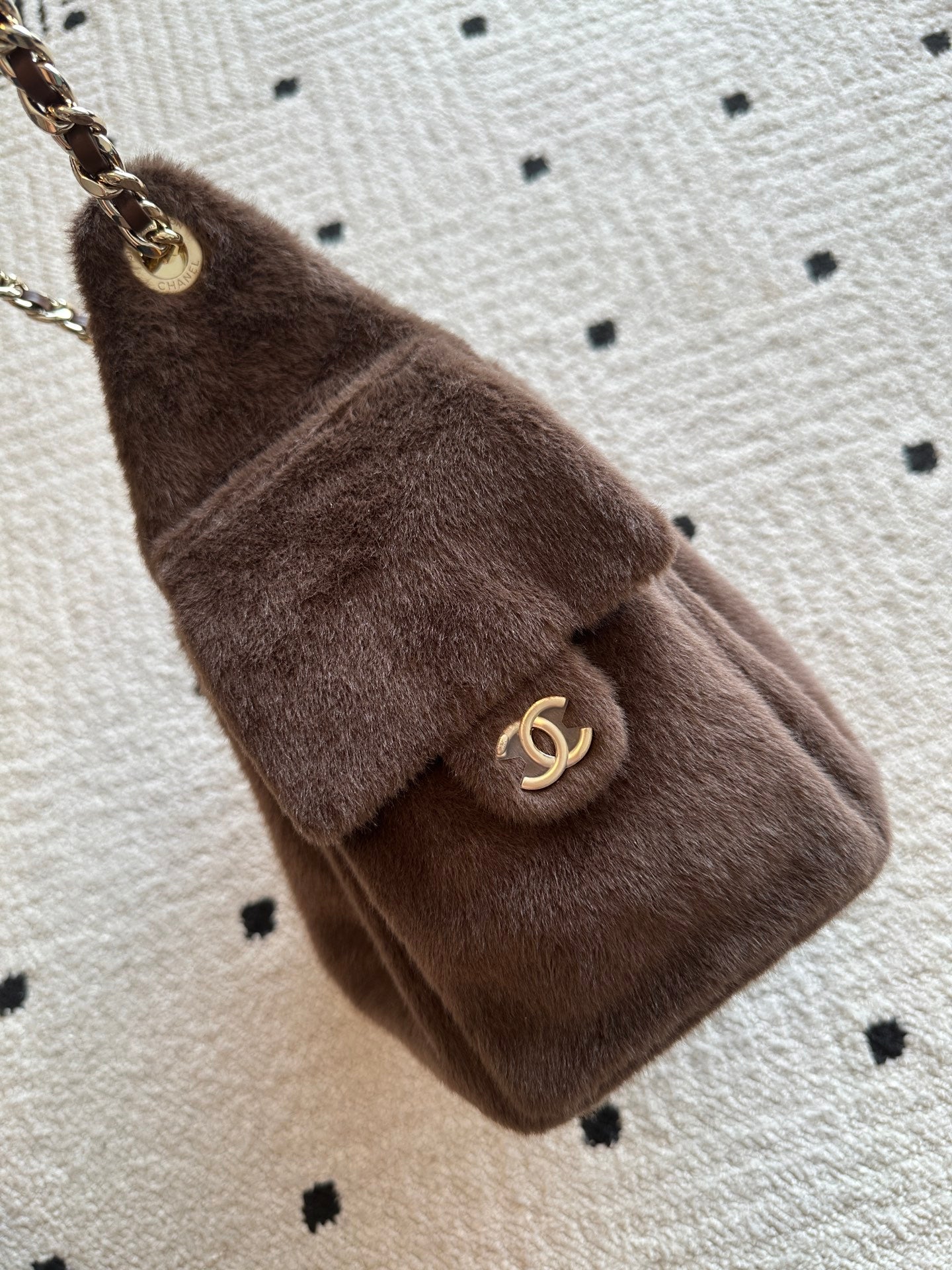 Chanel 2026 Hobo Bag Brown Ponyhair