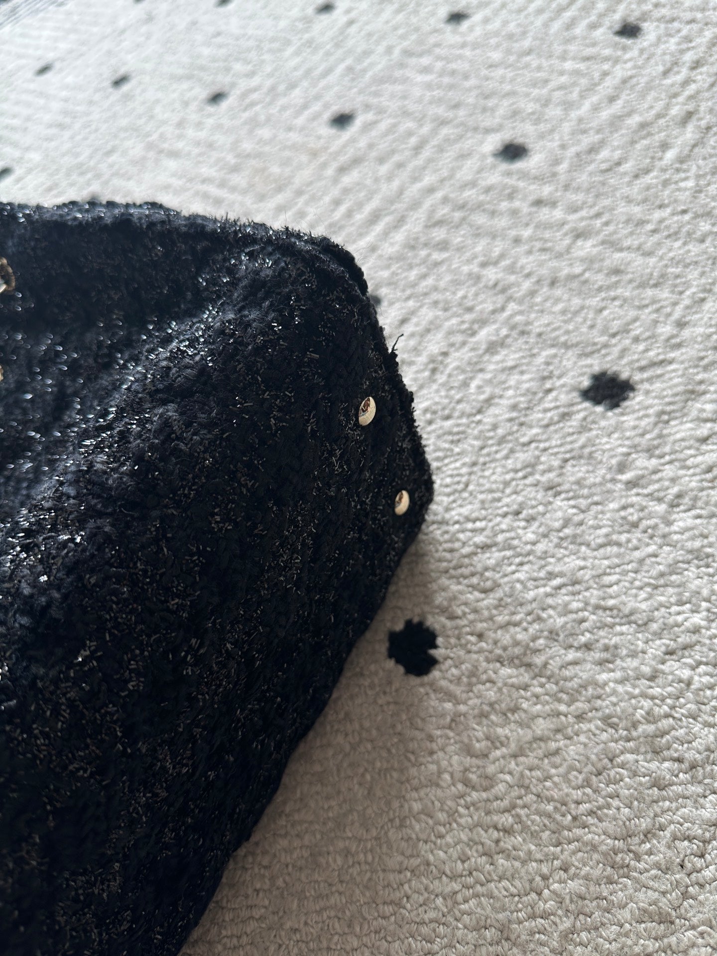 Chanel 2026 Hobo Bag Black Cotton And Wool Tweed