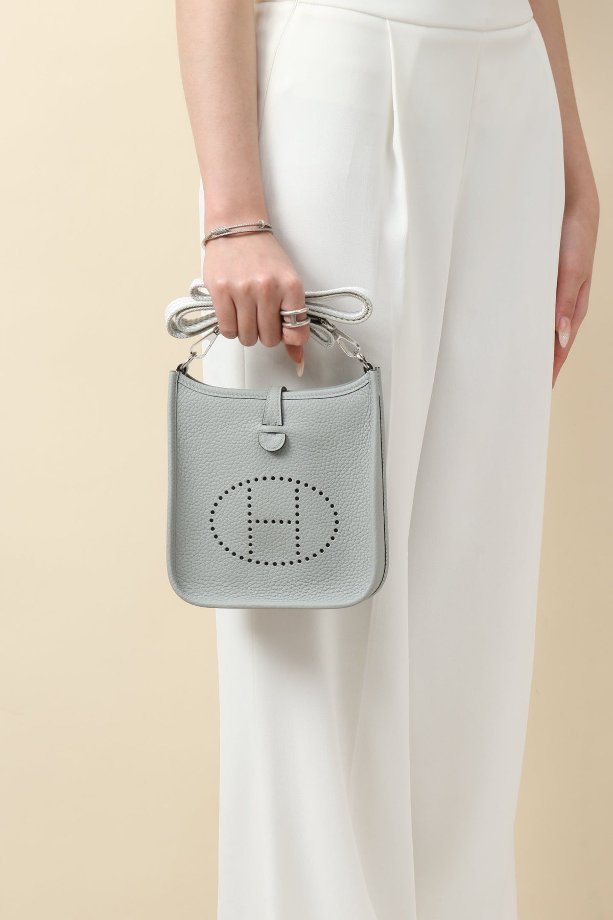 High-end Hermes 2026 Evelyne Sellier Bag 19.5cm Clemence Leather