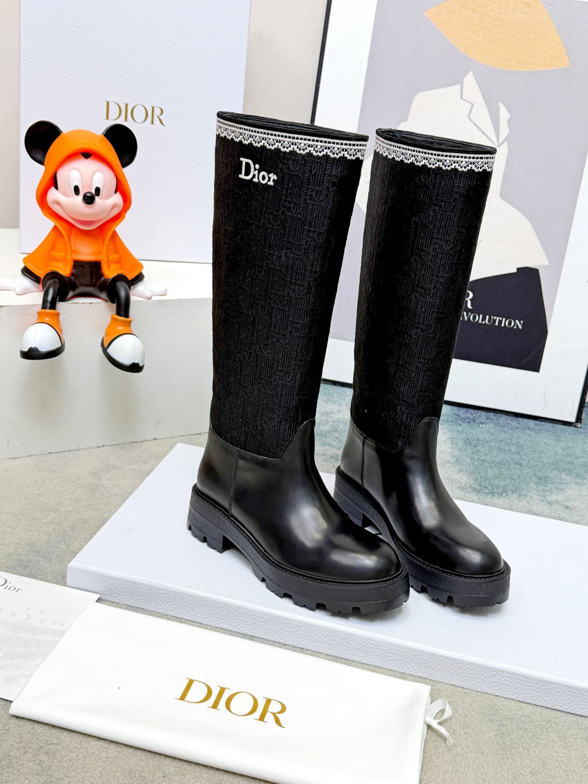 Dior 2026 Dentelle Boot Black Leather 141047