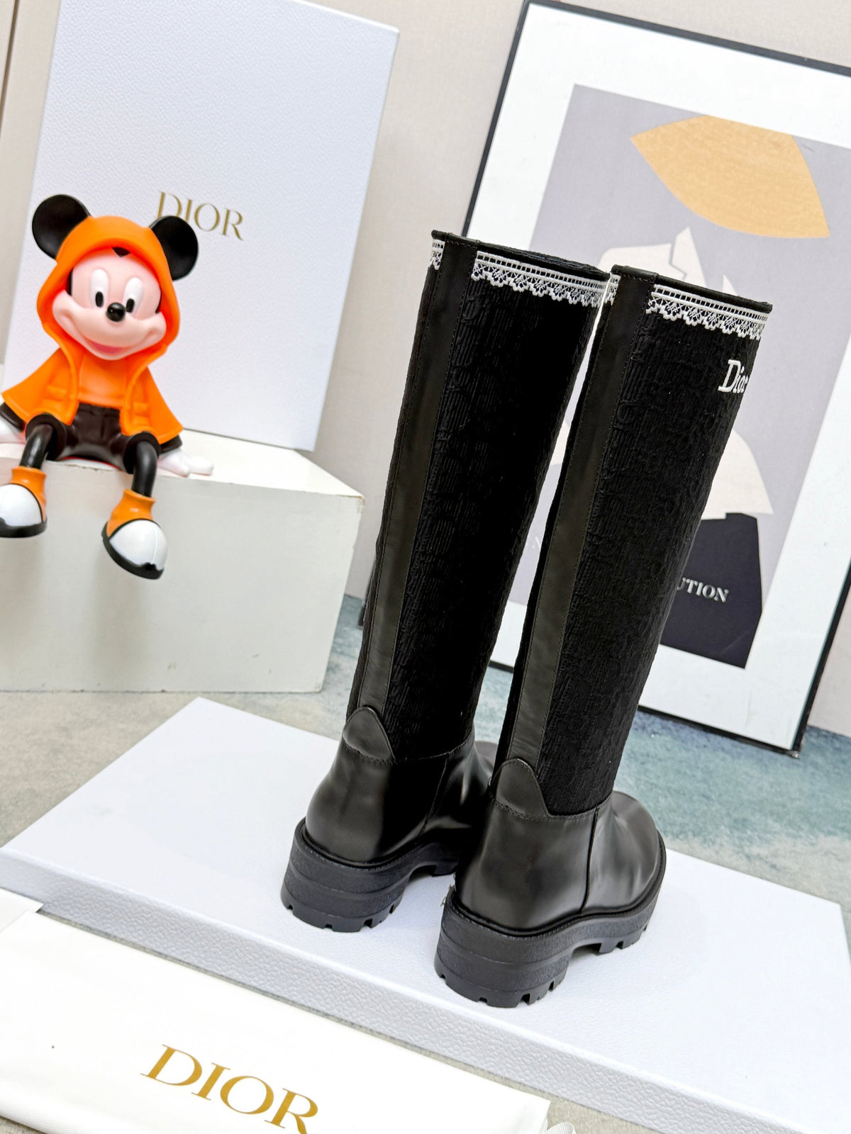 Dior 2026 Dentelle Boot Black Leather 141047