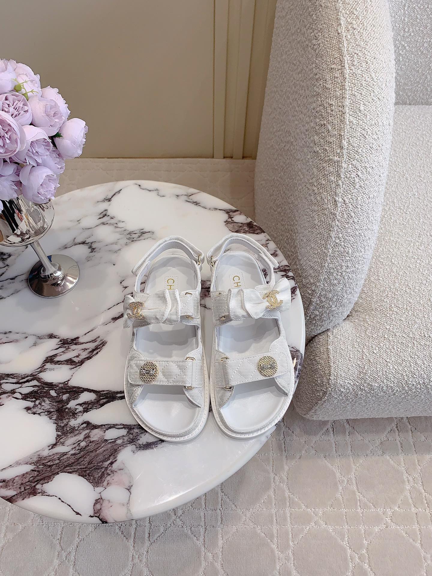 Chanel 2026 Camellia Sandals Fabric 977449