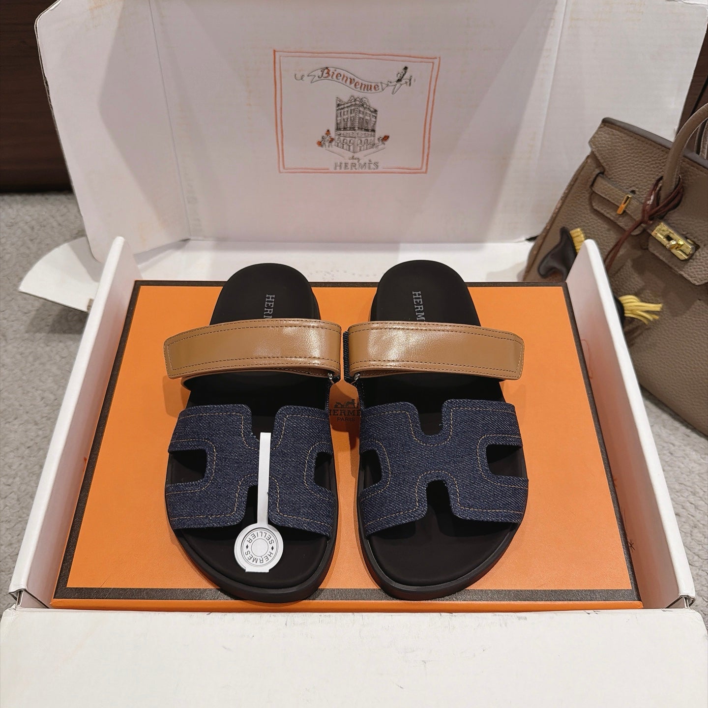 Hermes 2026 Chypre Sandal Canvas Leather 960074