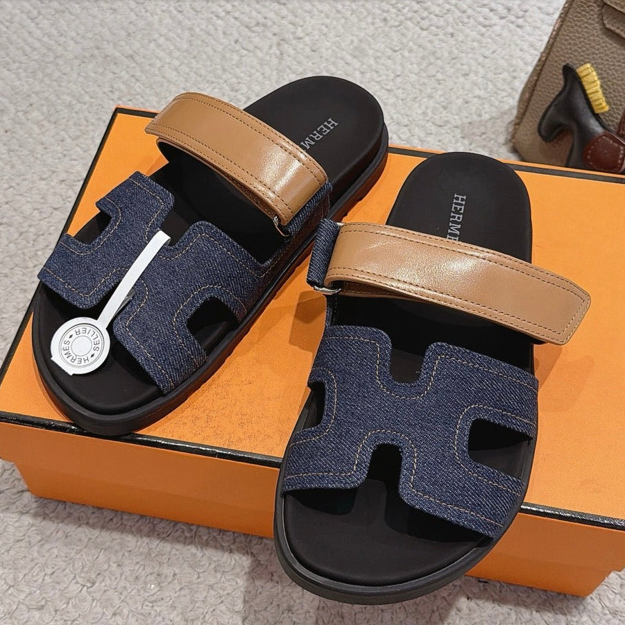 Hermes 2026 Chypre Sandal Canvas Leather 960074