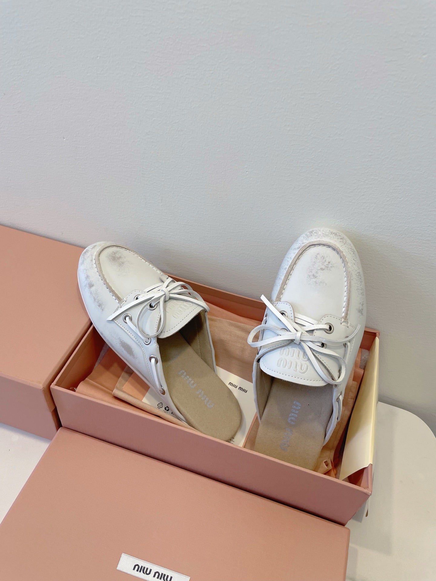 Miumiu 2026 Distressed Mule Suede Calfskin 941763
