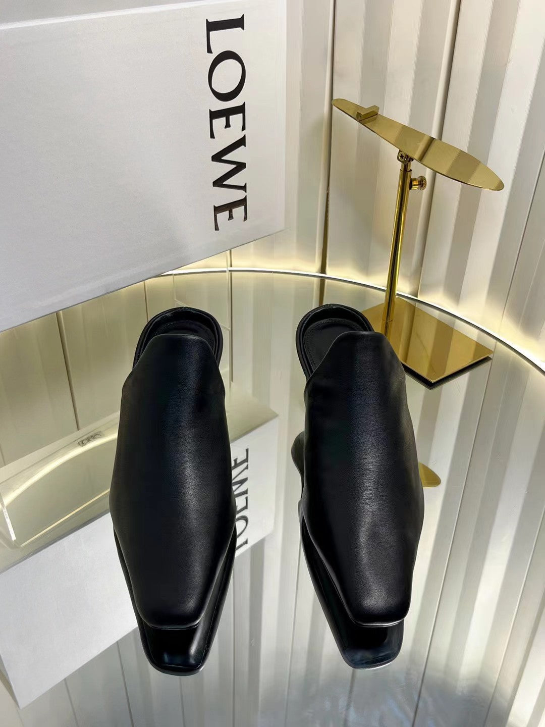 Loewe 2026 Emily Heeled Mule 50mm Leather 139084
