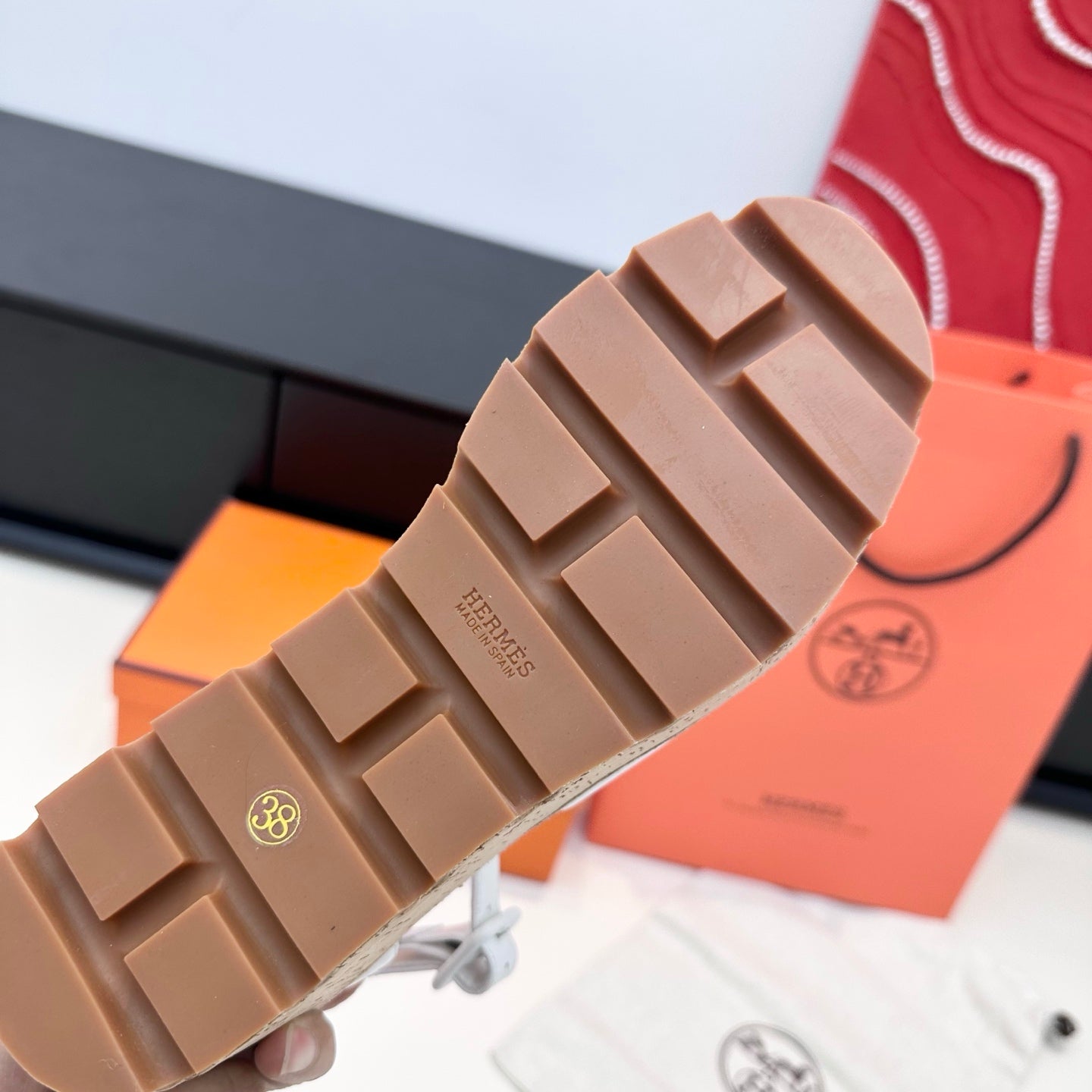 HM 26ss Platform Wedge Sandals 70 White Cowhide 622762