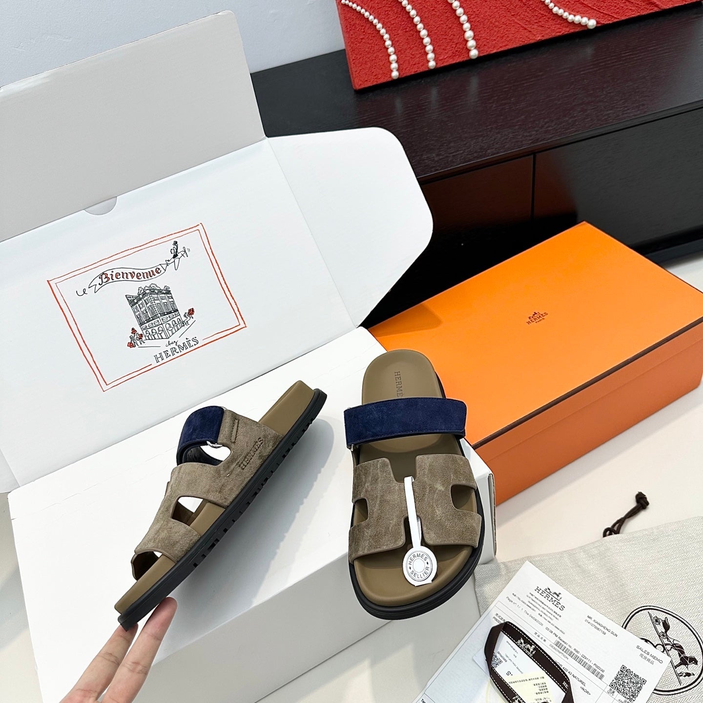 Hermes 2026 Chypre Sandal Suede Leather 992529