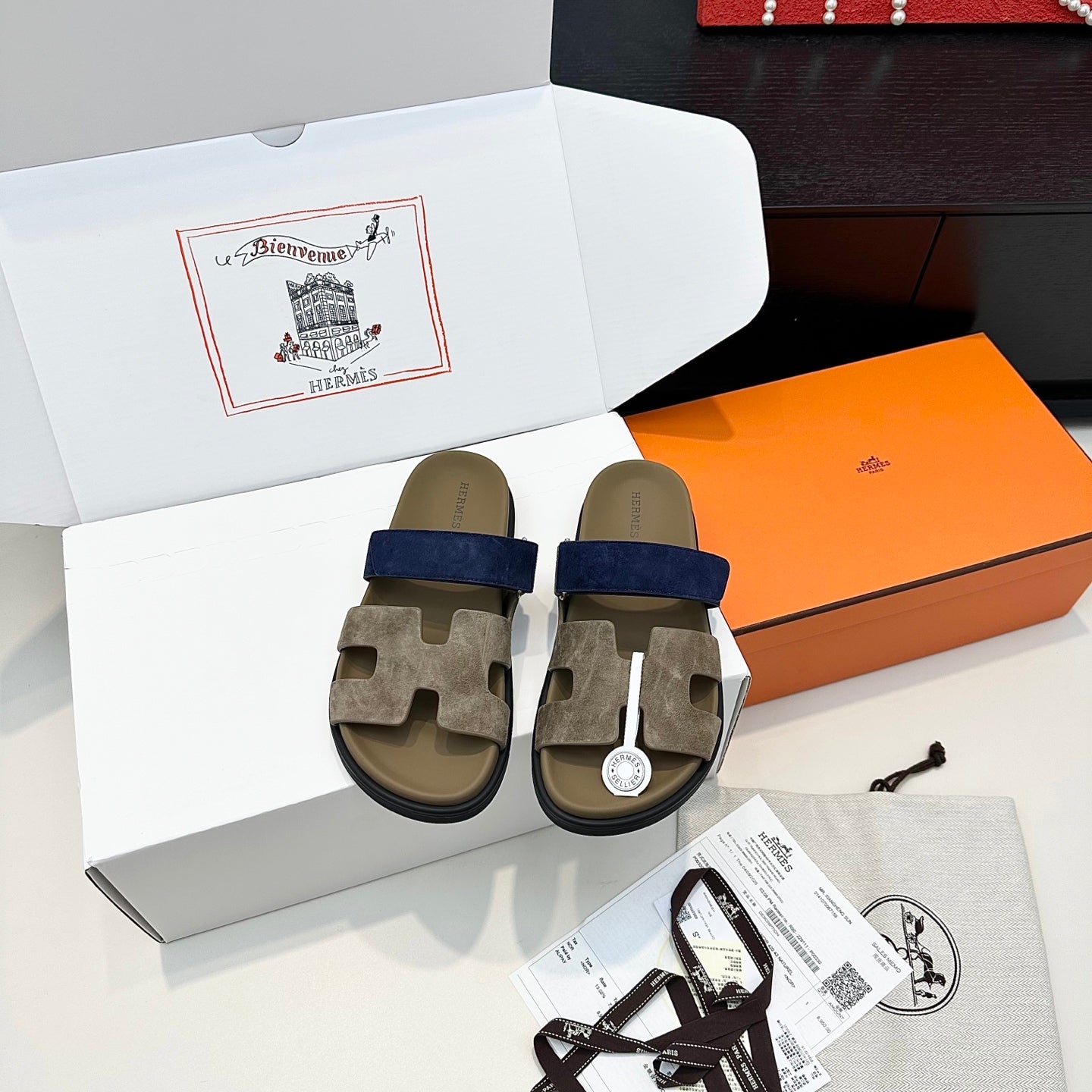 Hermes 2026 Chypre Sandal Suede Leather 992529
