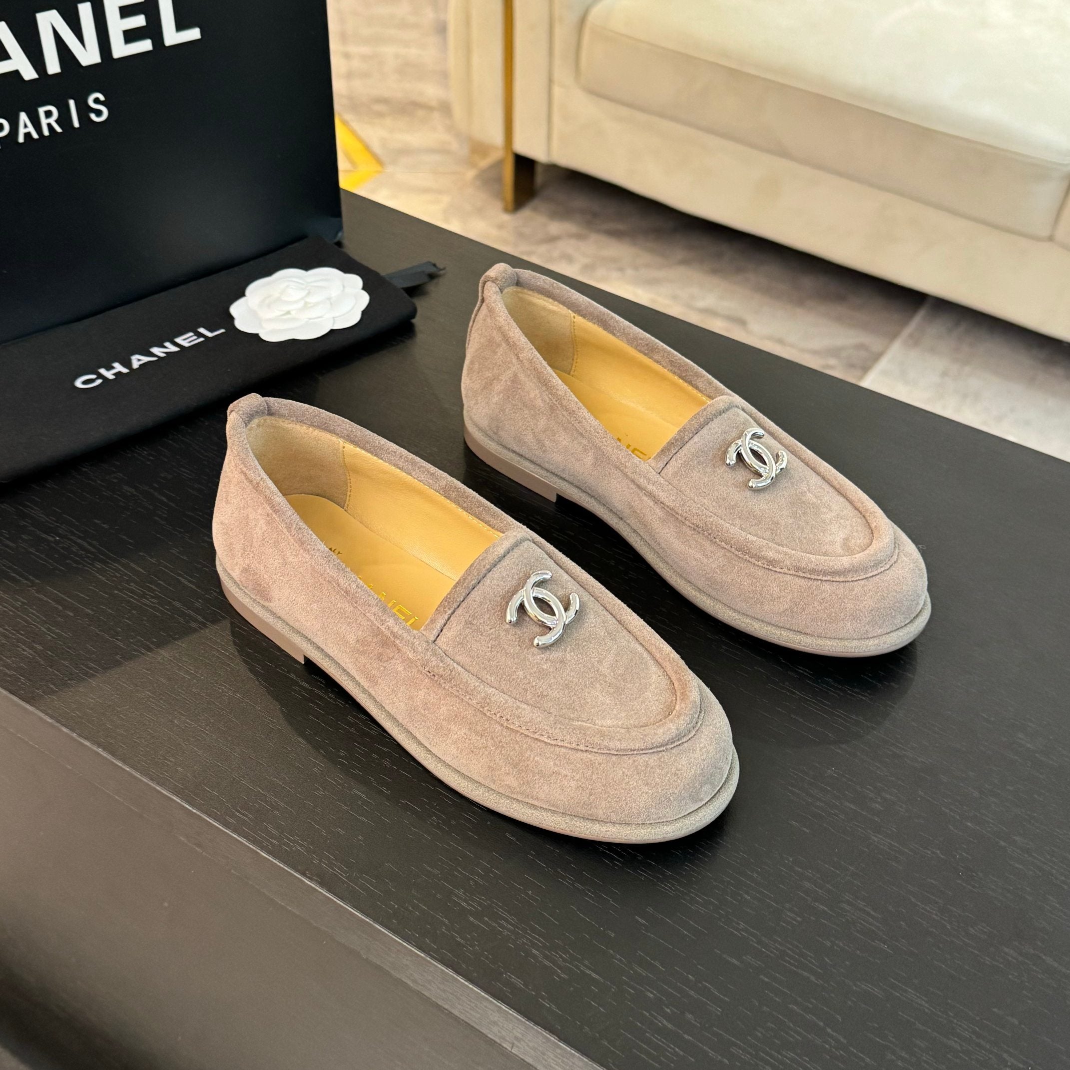 CC Moccasins Grey Suede