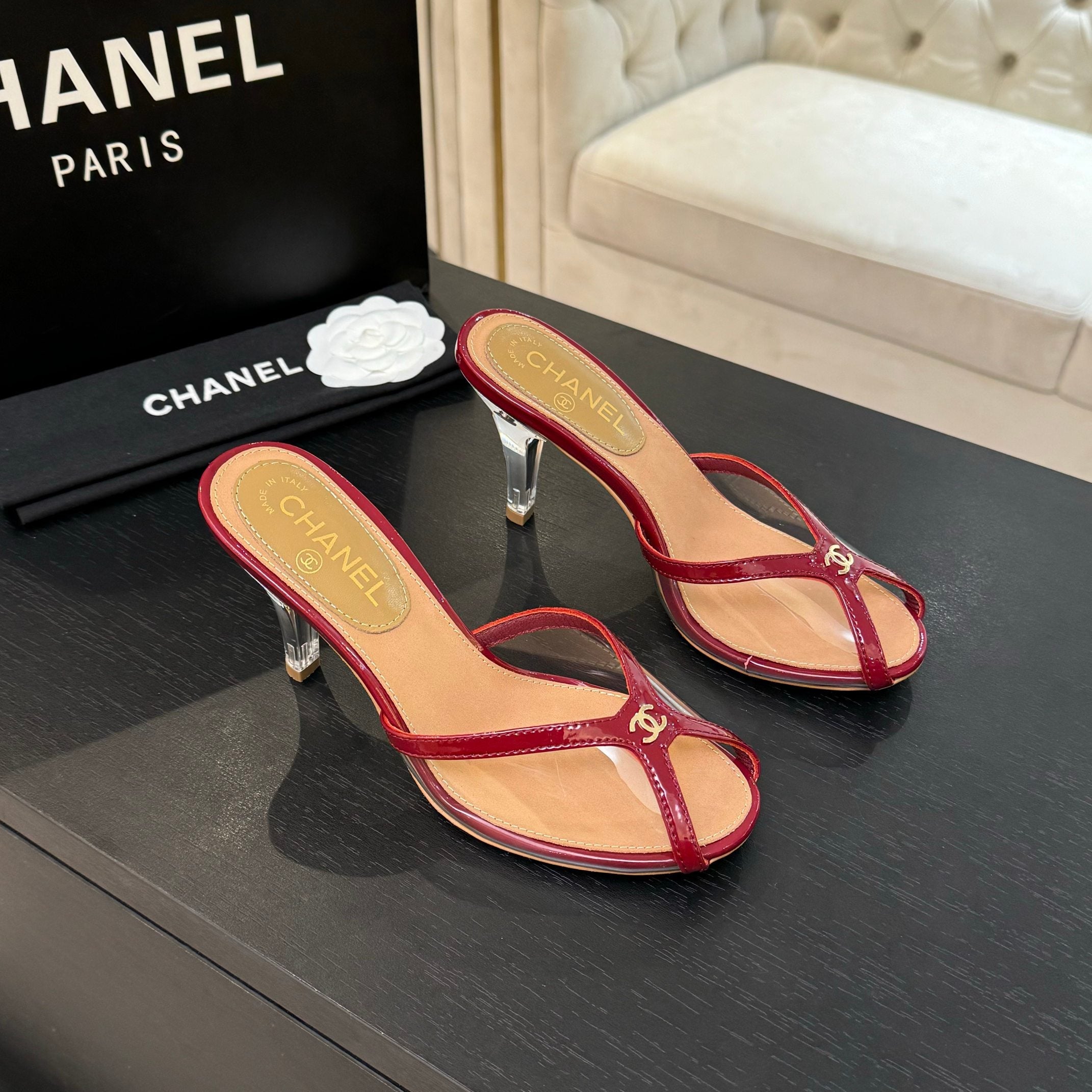 Chanel 2026 Mule Sandal 70mm Suede Leather 671441