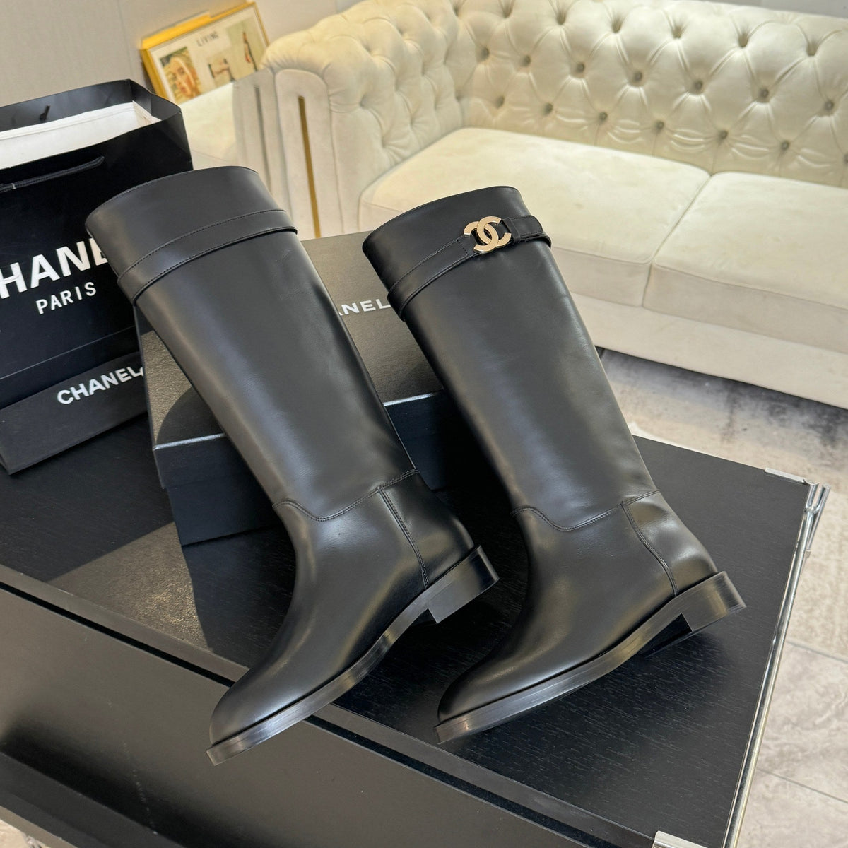 Chanel 2026 Chain Riding Boot Sheepskin 958097
