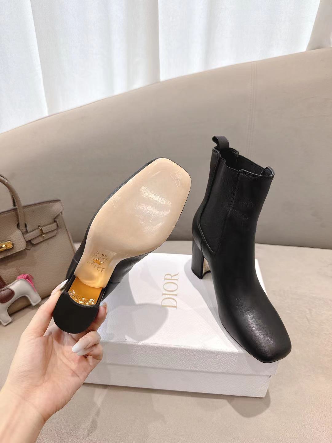 Dior 2026 D-Art Heeled Ankle Boots 80mm Suede Leather 139822