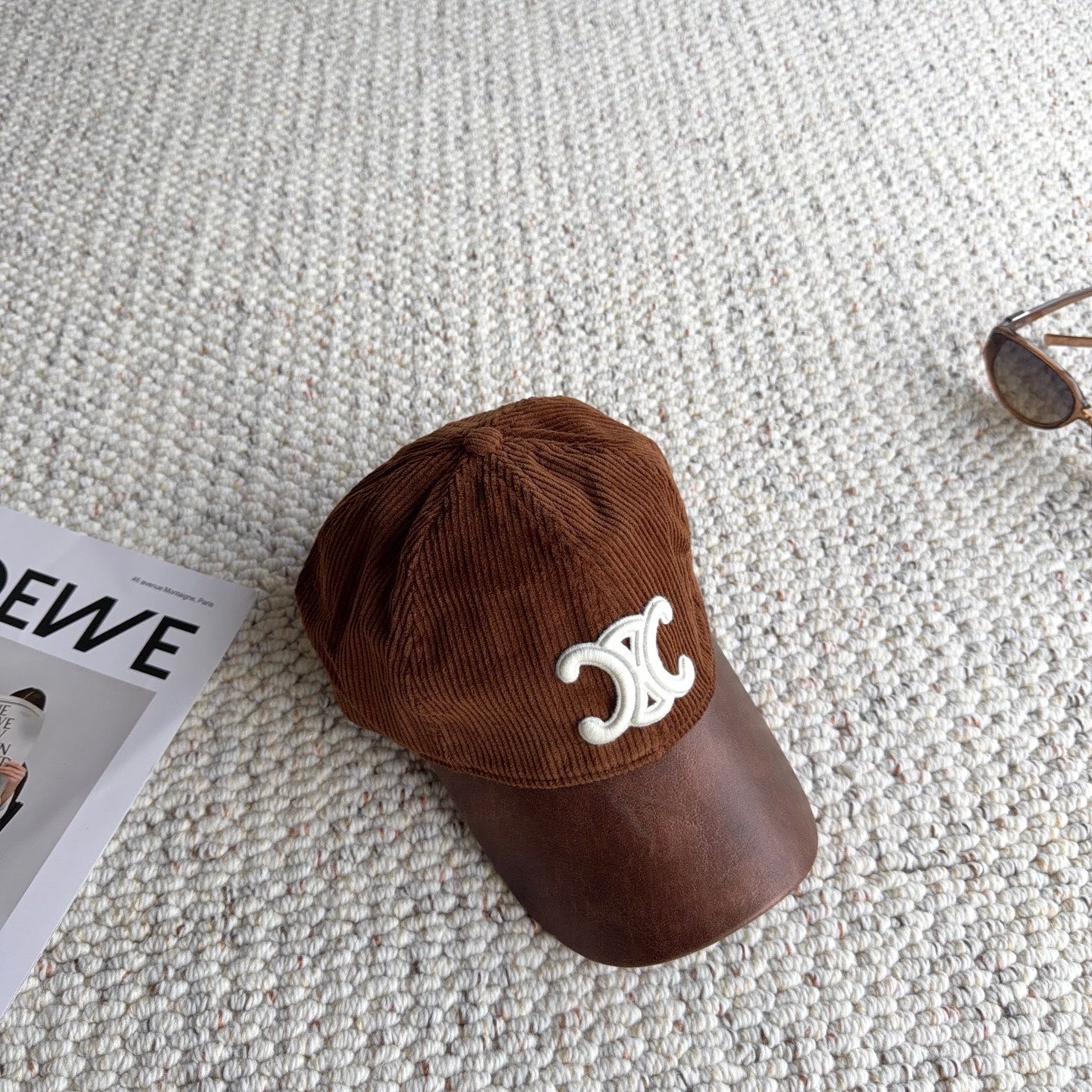 Celine Triomphe Baseball Cap Velvet