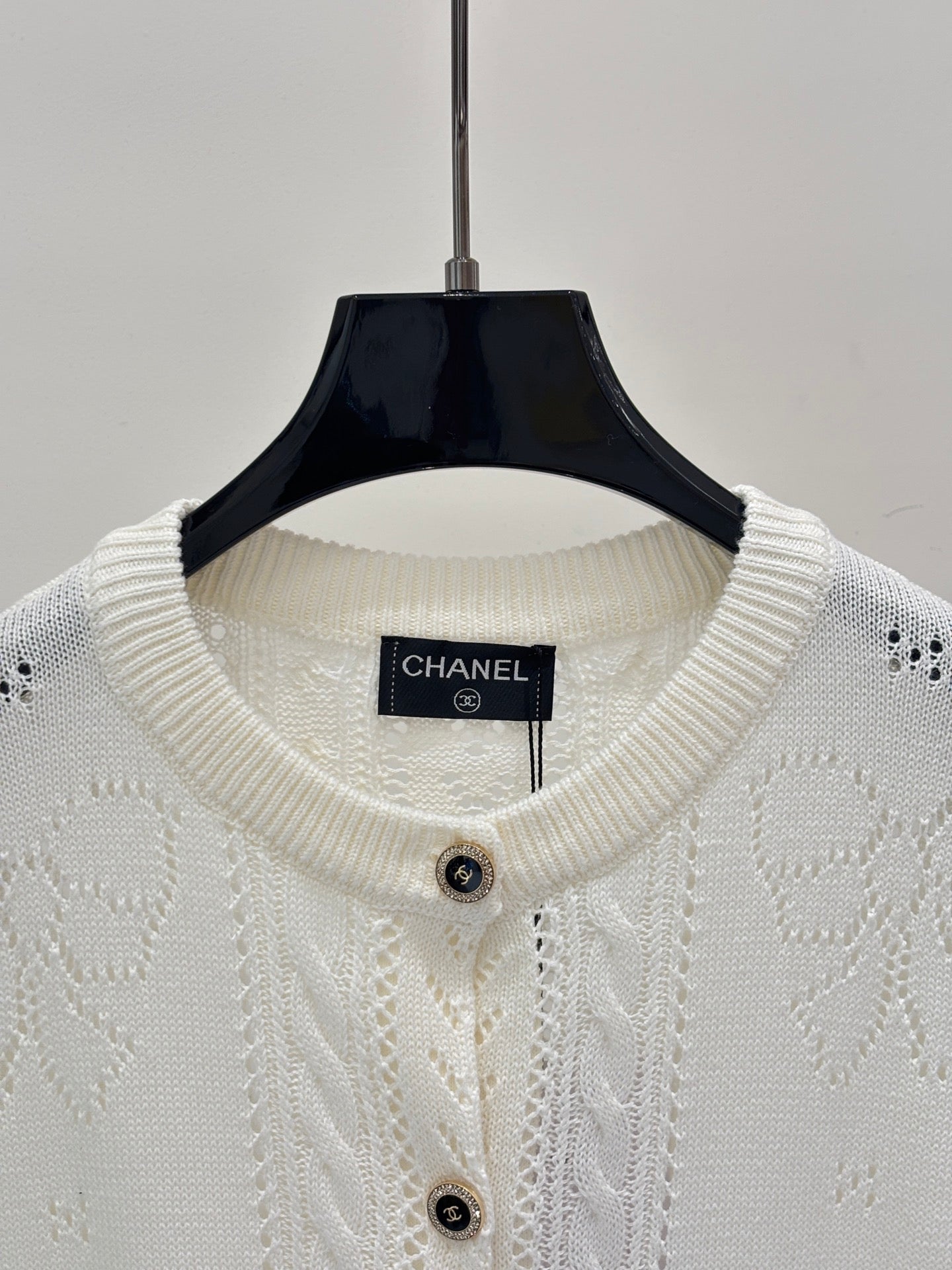 Chanel 2026 Short-Sleeved Top with Bow Tie Cotton 394741