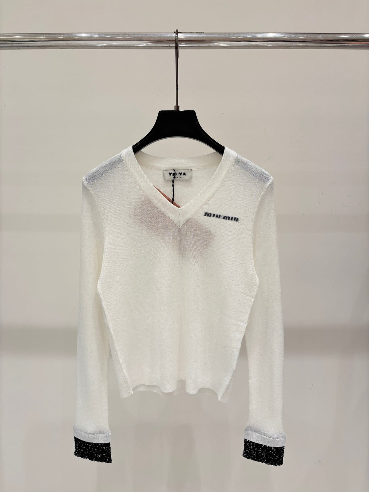 Miumiu 2026 Long-Sleeved V-neck Sweater Cashmere 431817