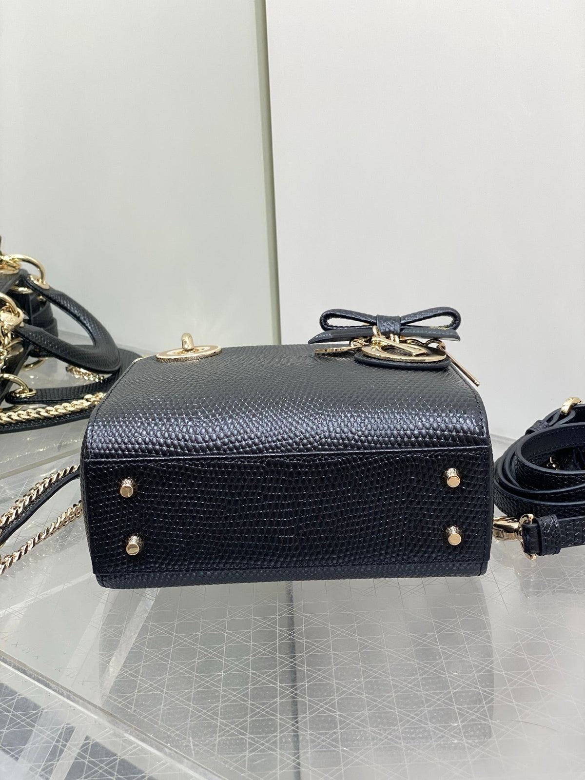 Dior 2026 Lizard Print Lady Dior Bag 17cm Leather 408667