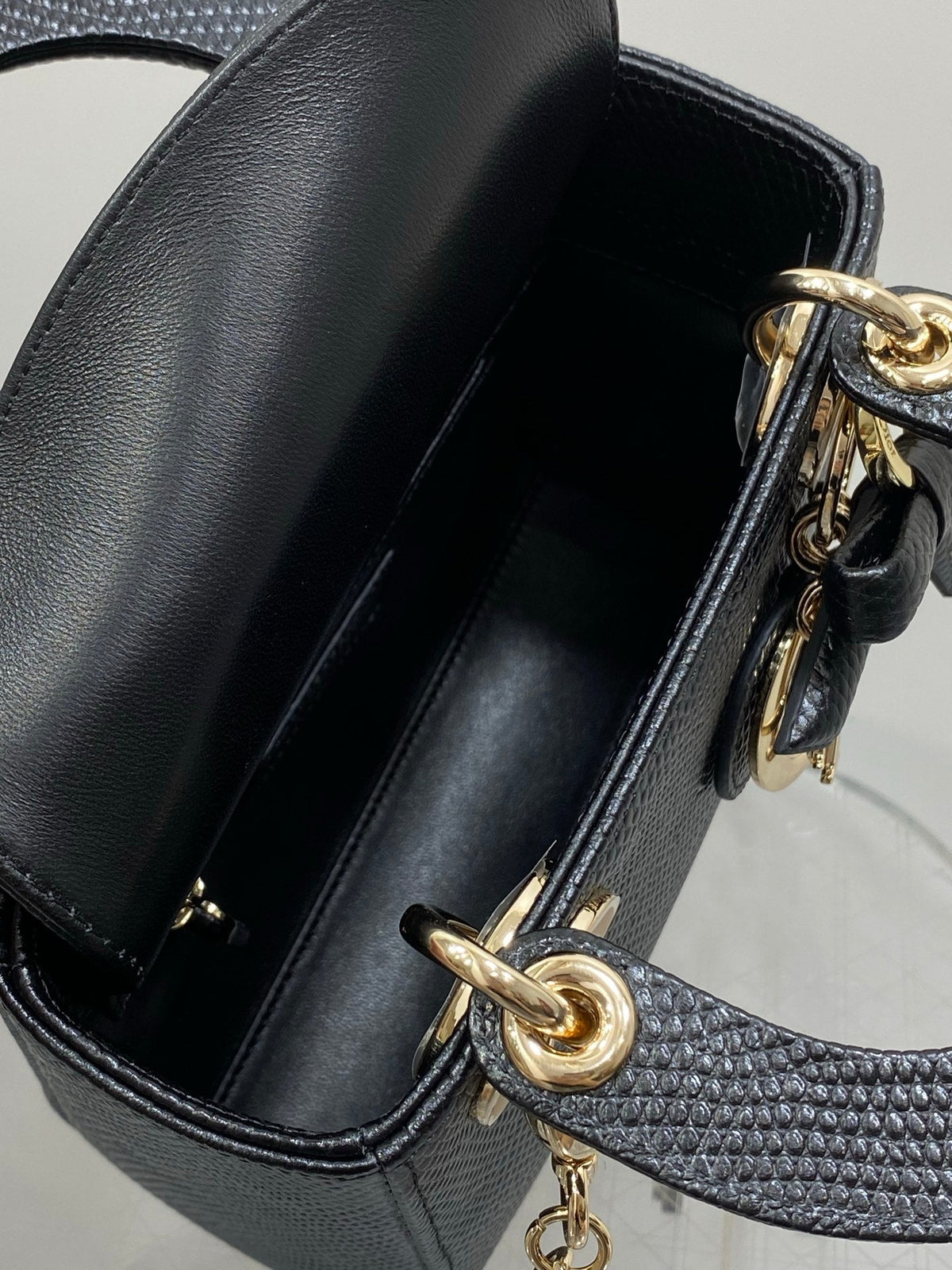 Dior 2026 Lizard Print Lady Dior Bag 17cm Leather 408667