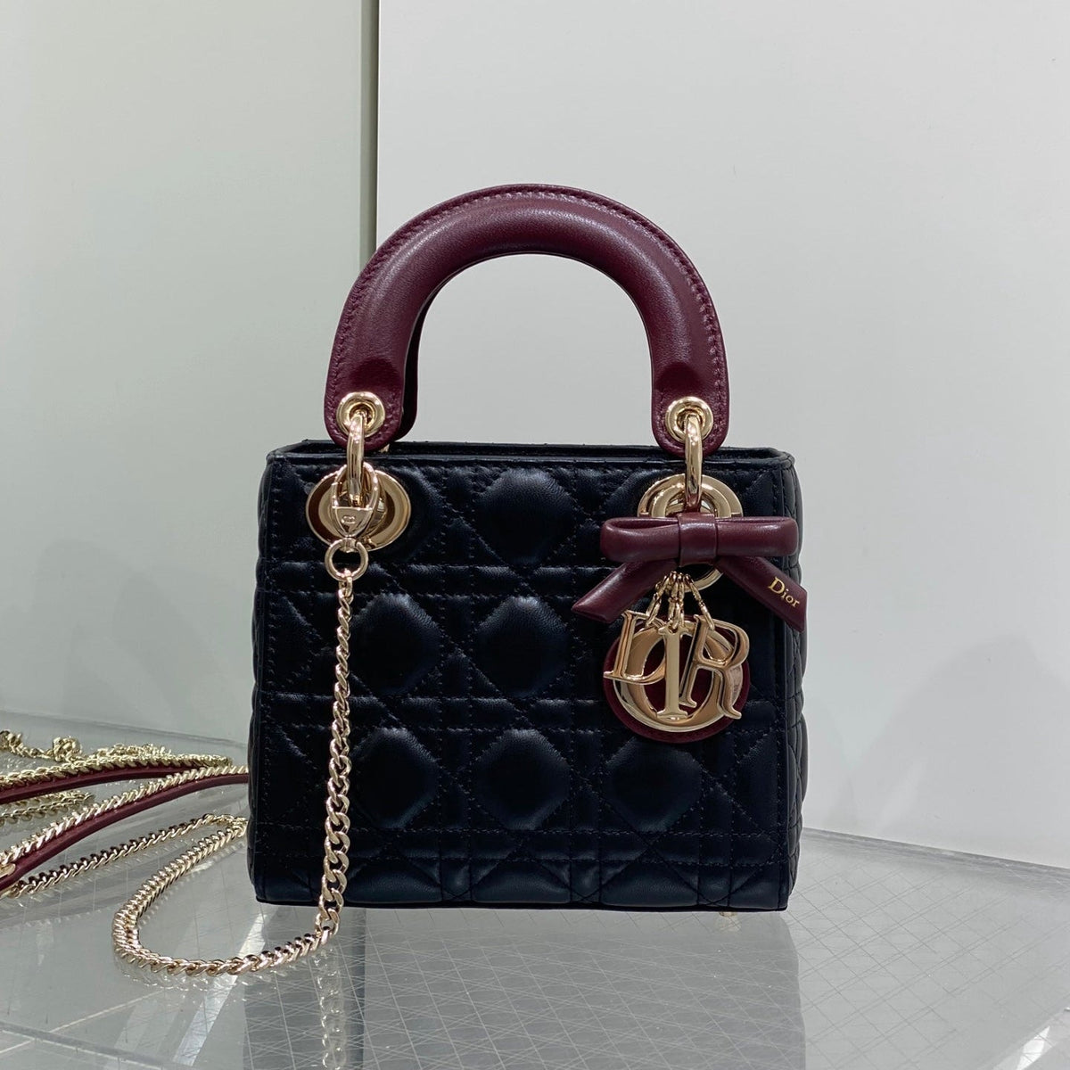 Dior 2026 Two-Tone Lady Dior Bag Leather 408638