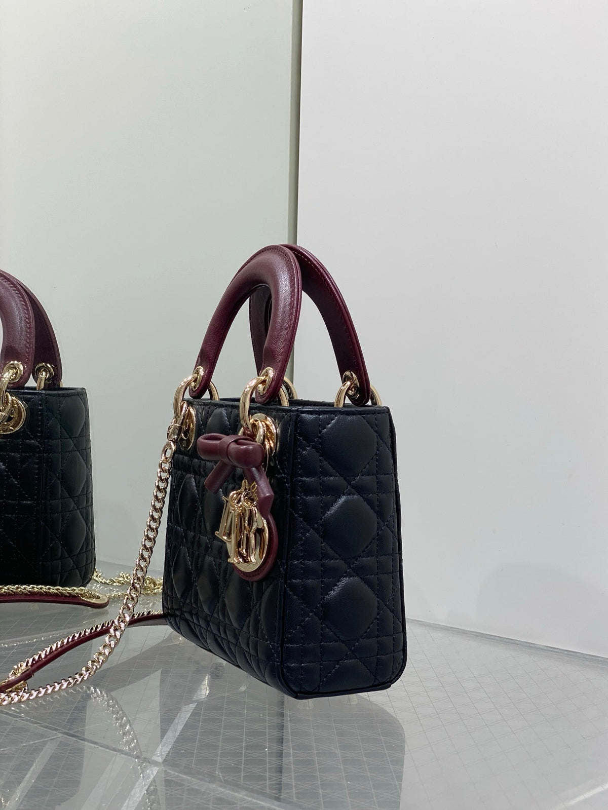 Dior 2026 Two-Tone Lady Dior Bag Leather 408638