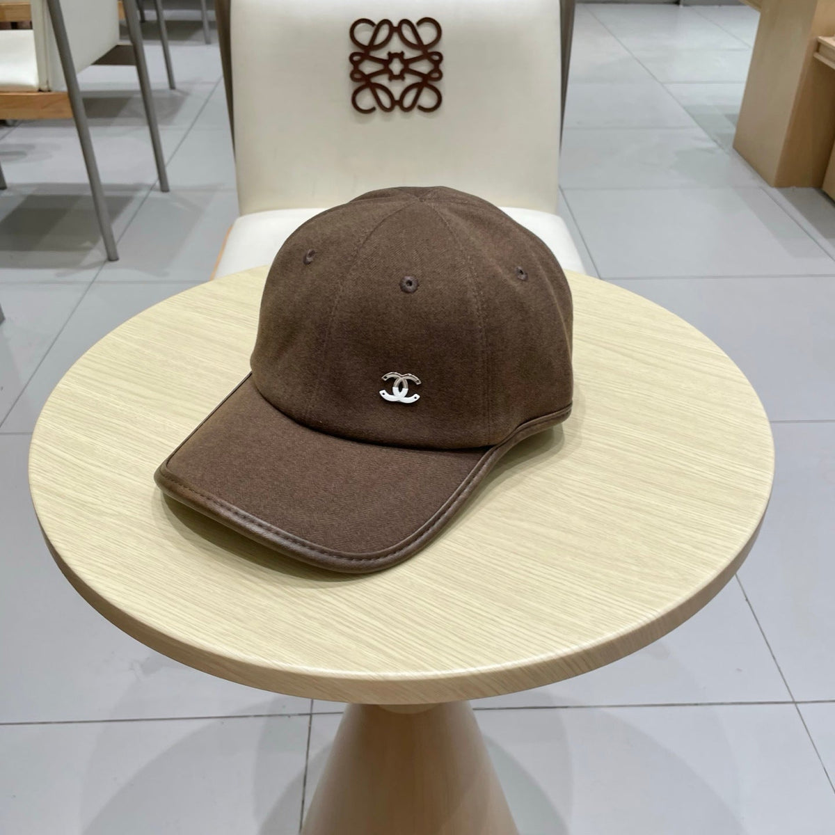 Chanel Felt Baseball Cap Hat 491964