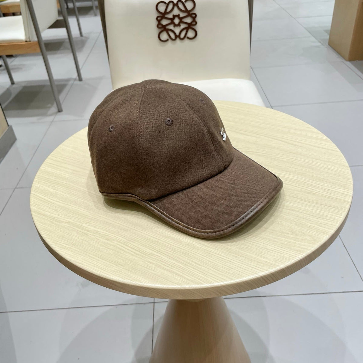 Chanel Felt Baseball Cap Hat 491964