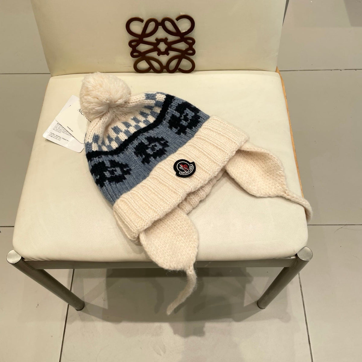 Moncler Knitted Chullo Beanie Hat 497700