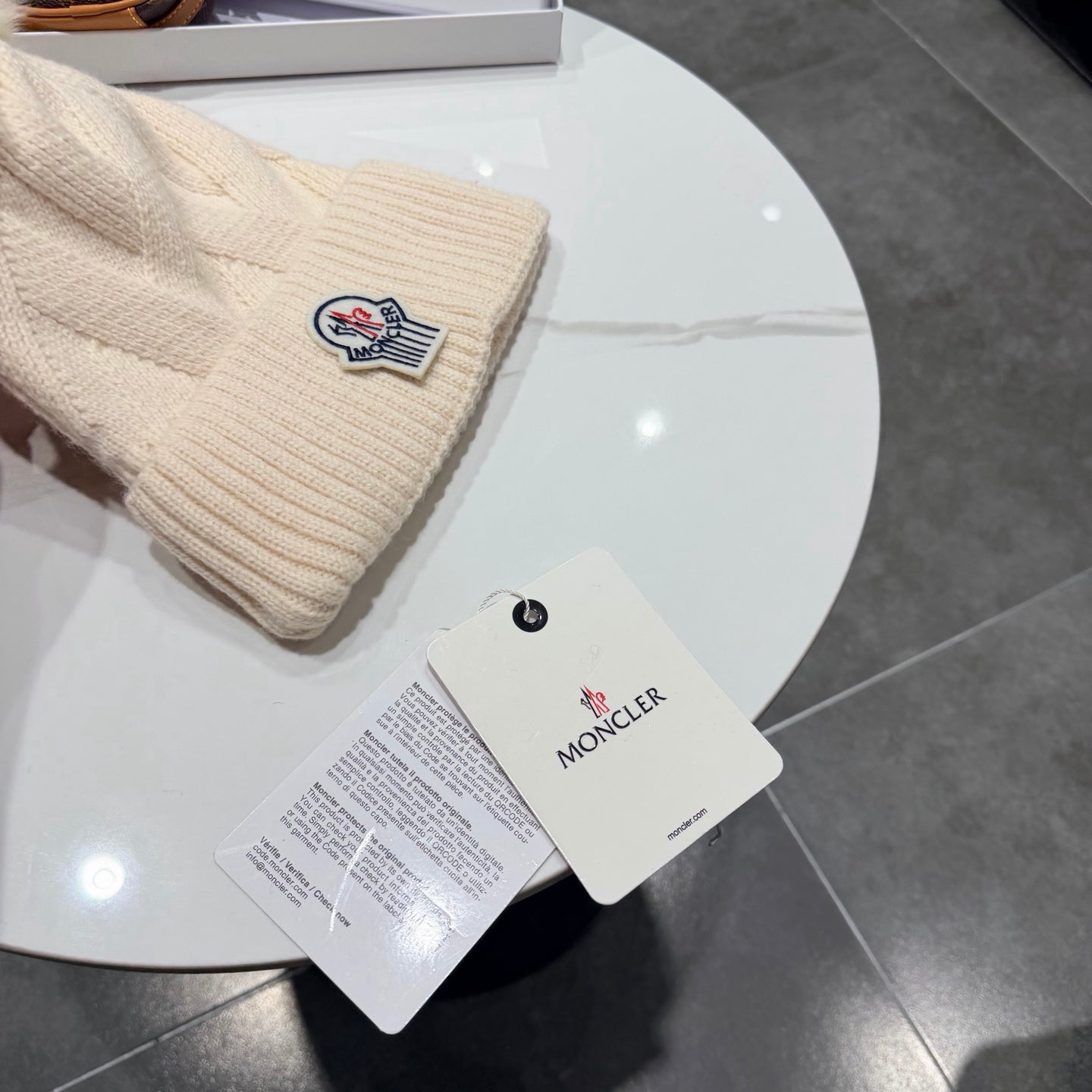 Moncler Wool Hat With Pom-pom 435188