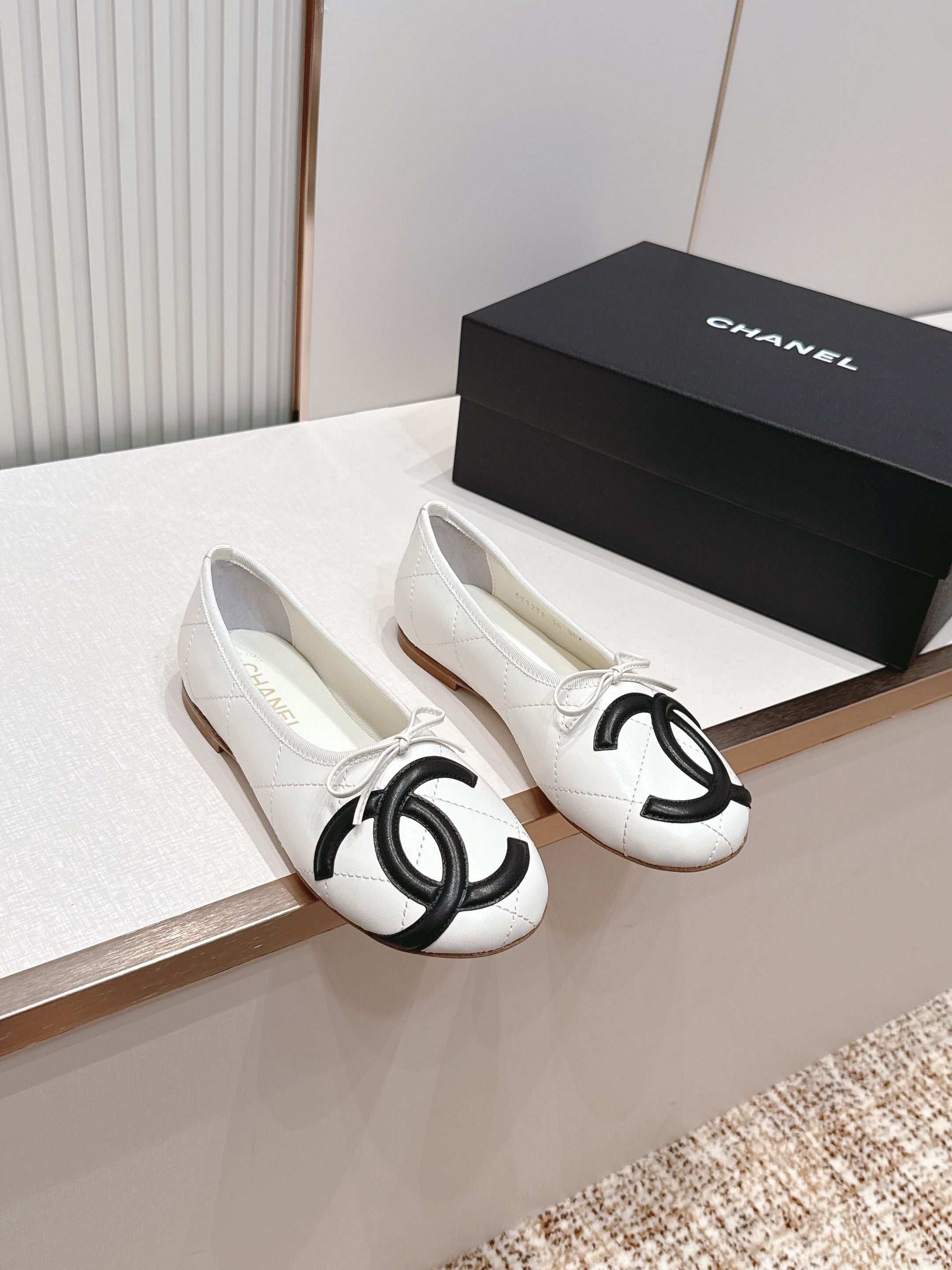 CC 2026 Cambon Ballet Flat Quilted Calfskin