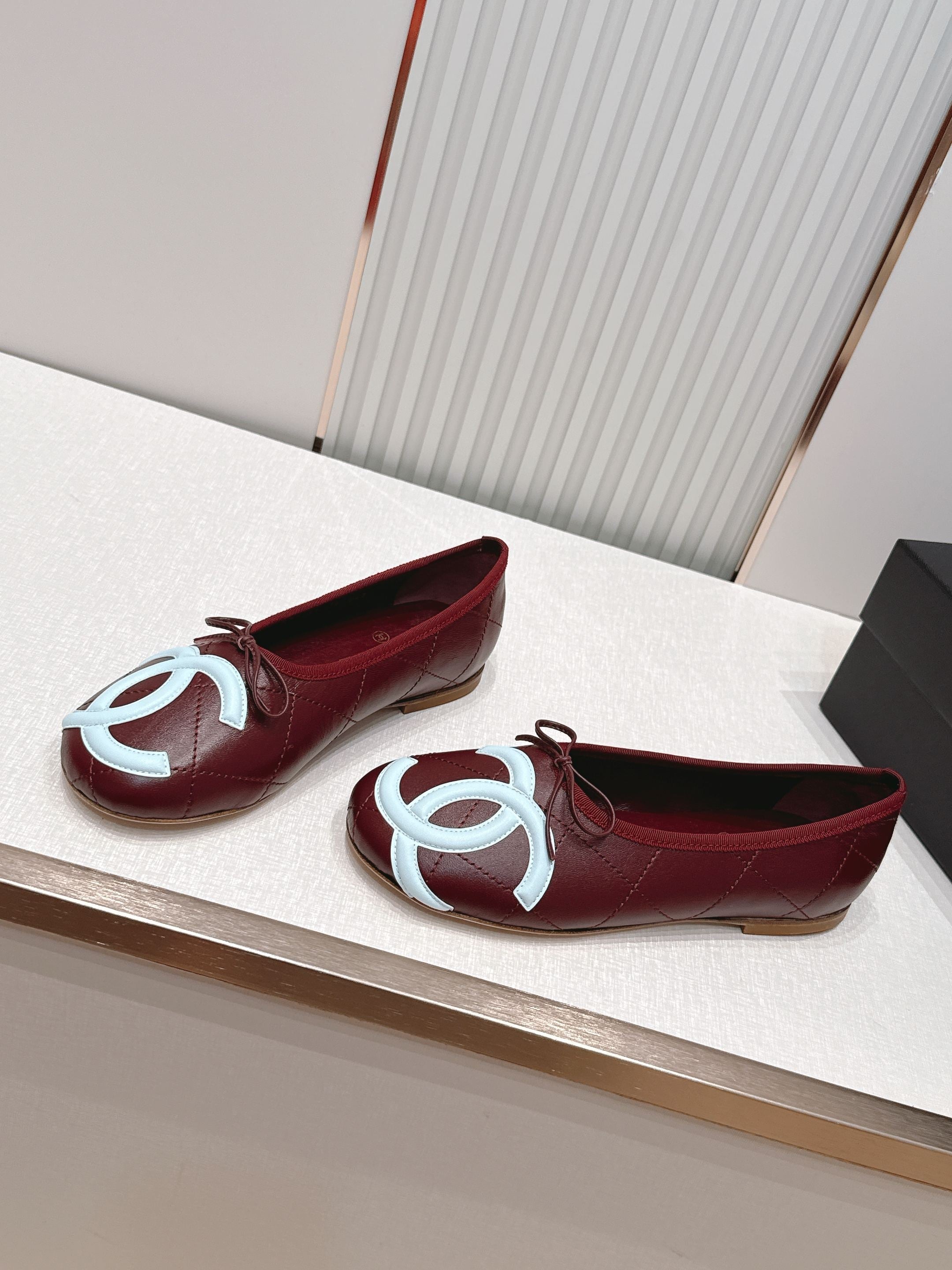 CC 2026 Cambon Ballet Flat Quilted Calfskin